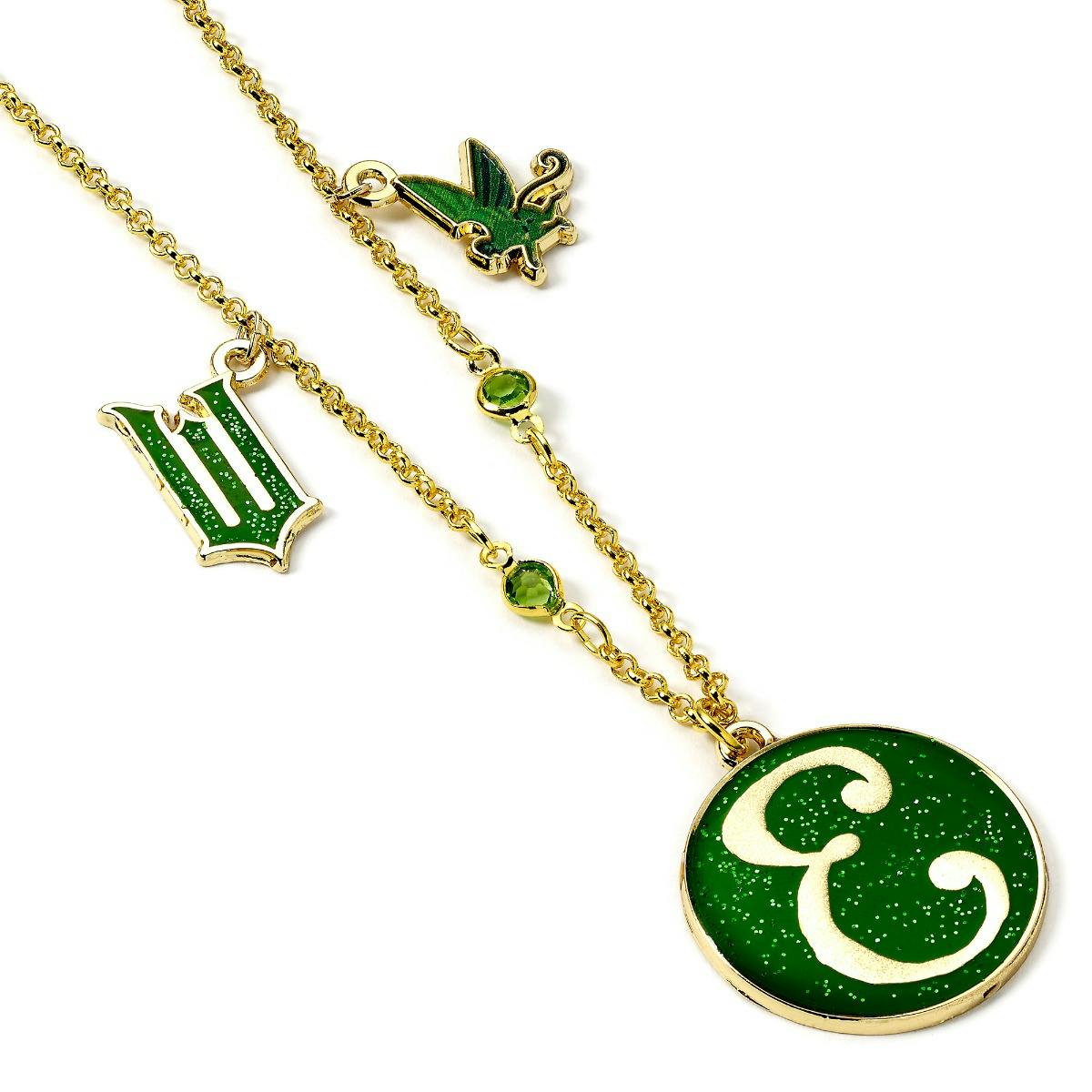 The Carat Shop Gold/Green Wicked Elphaba 'E' Icon Necklace