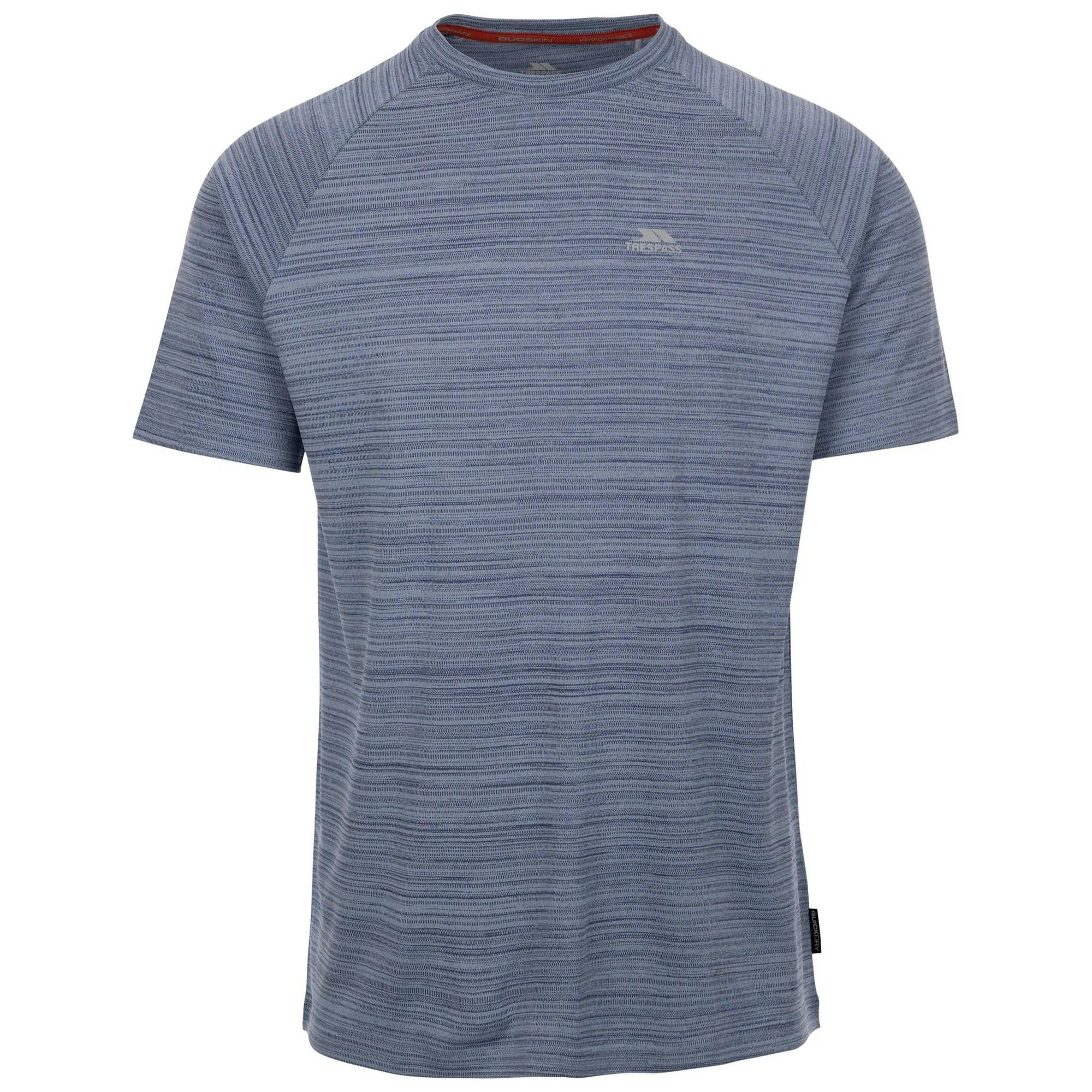 Trespass Men's Blue Leecana Tp75 T-Shirt - Denim Marl - Denim Marl - Xxs - 100% Polyester