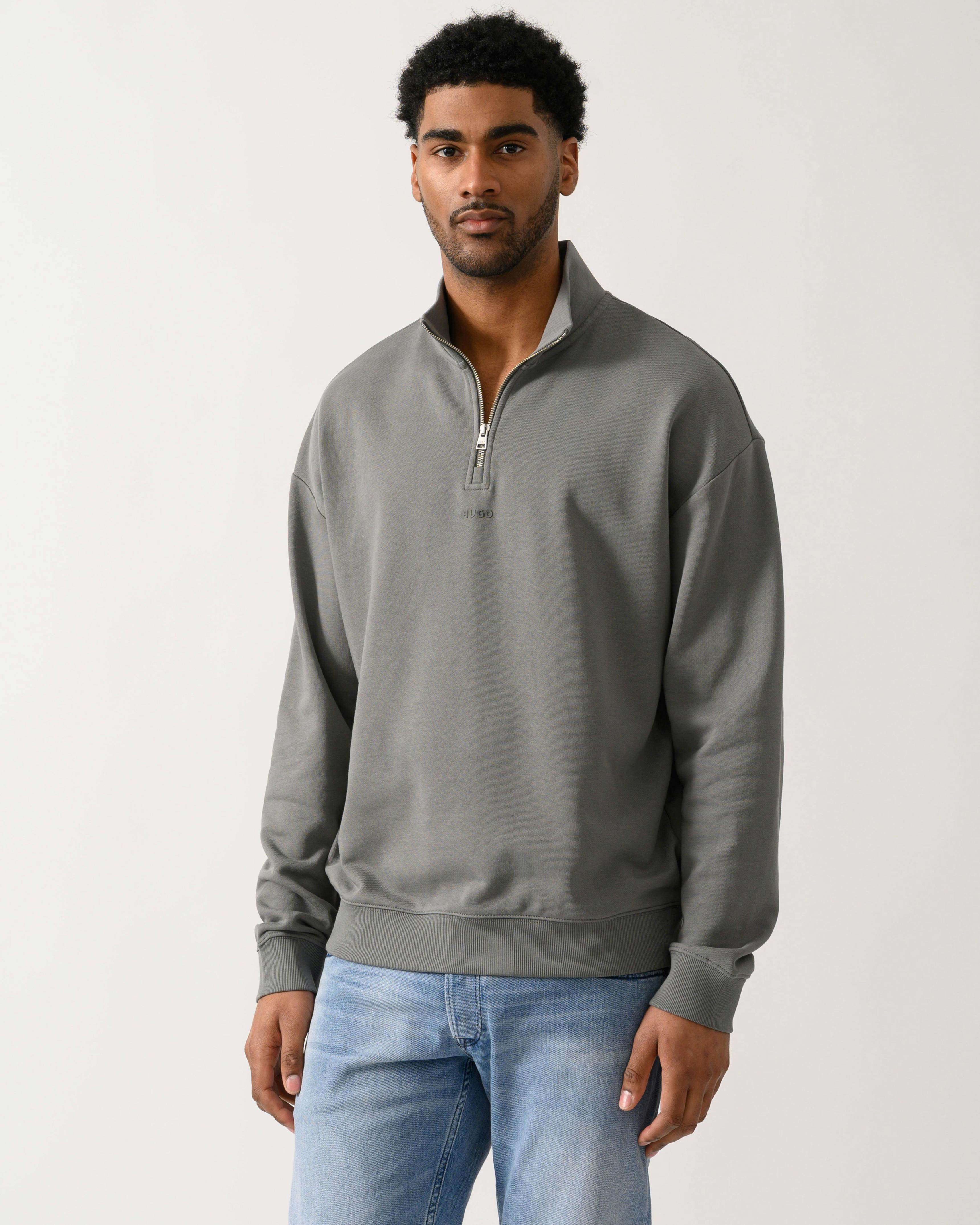 Hugo Men's Dark/Grey Durty244 1/4 Zip Sweatshirt - 025 - 025 - Xl
