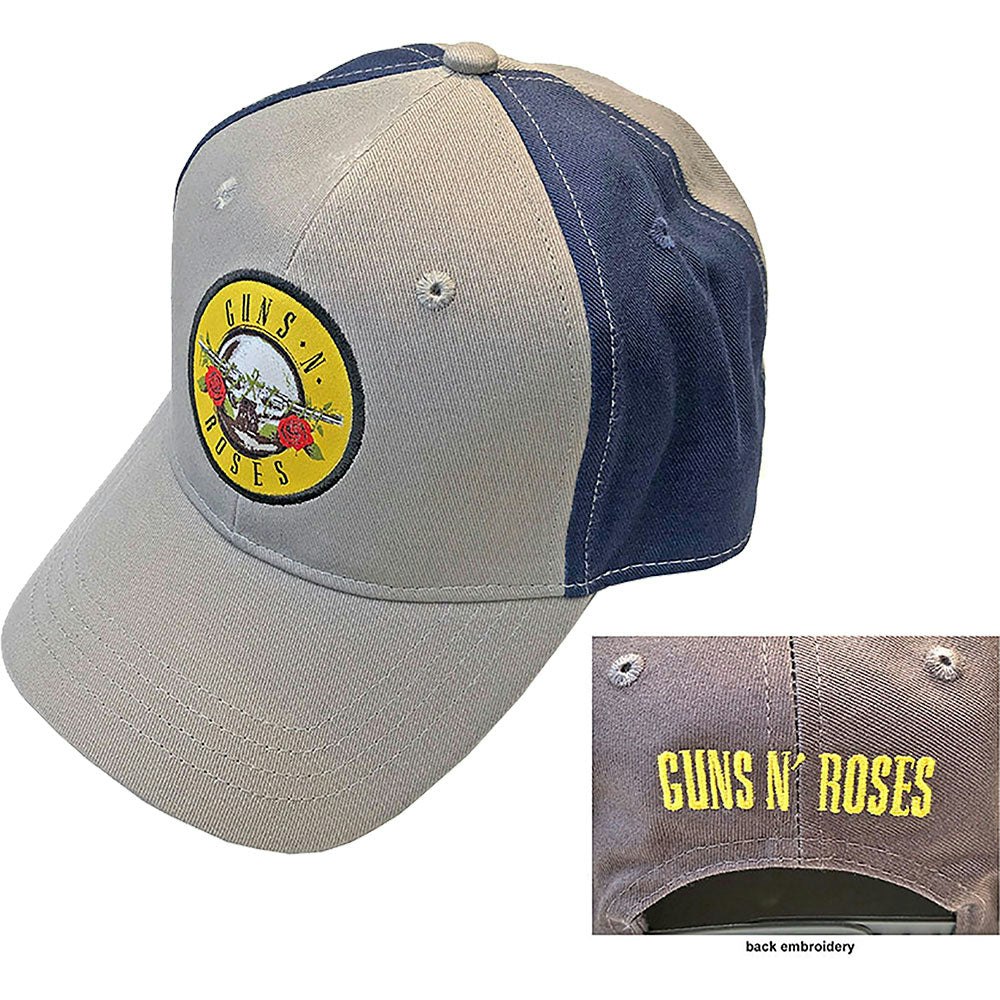 Paradiso Clothing Unisex Grey Guns N Roses Circle Band Logo 2 Tone Strapback Baseball Cap