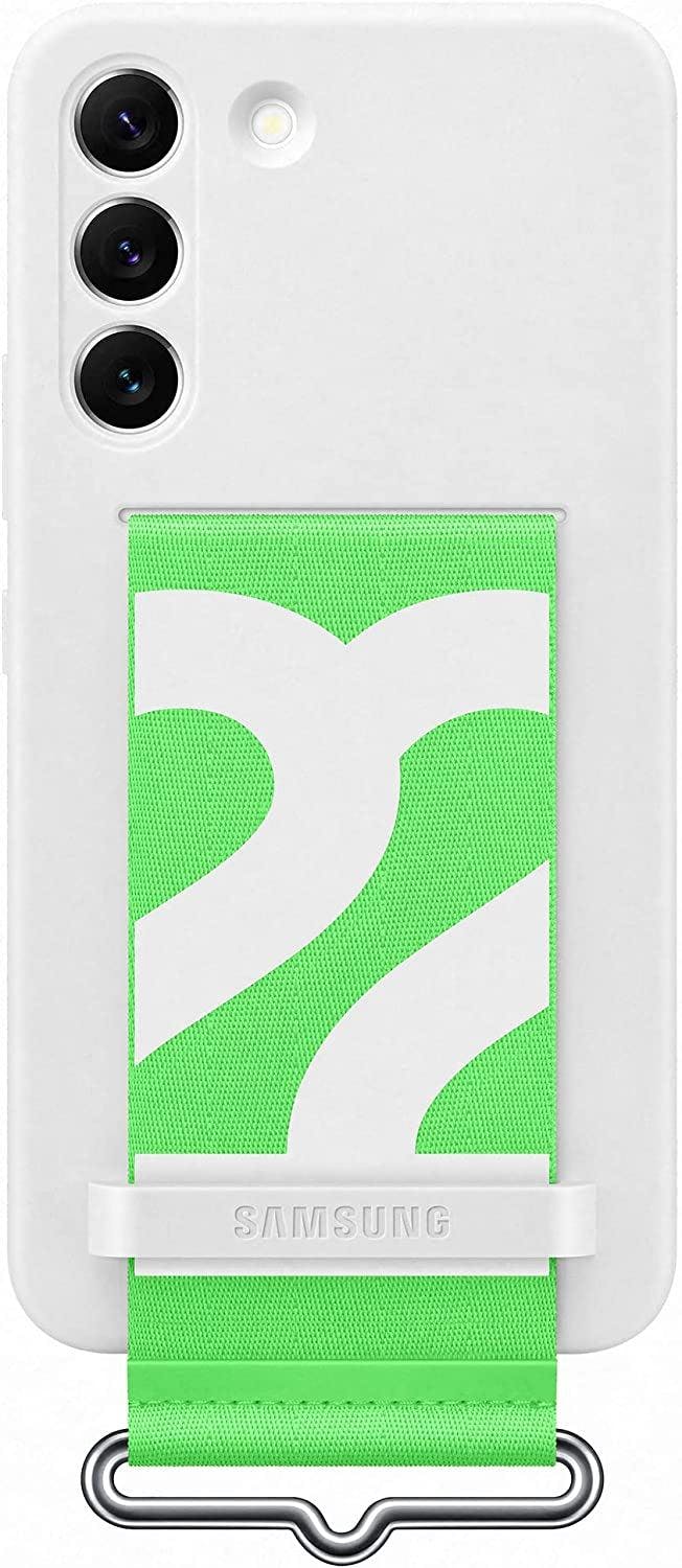 Samsung White Galaxy S22 Silicone Cover With Strap - Ef-Gs901twegww