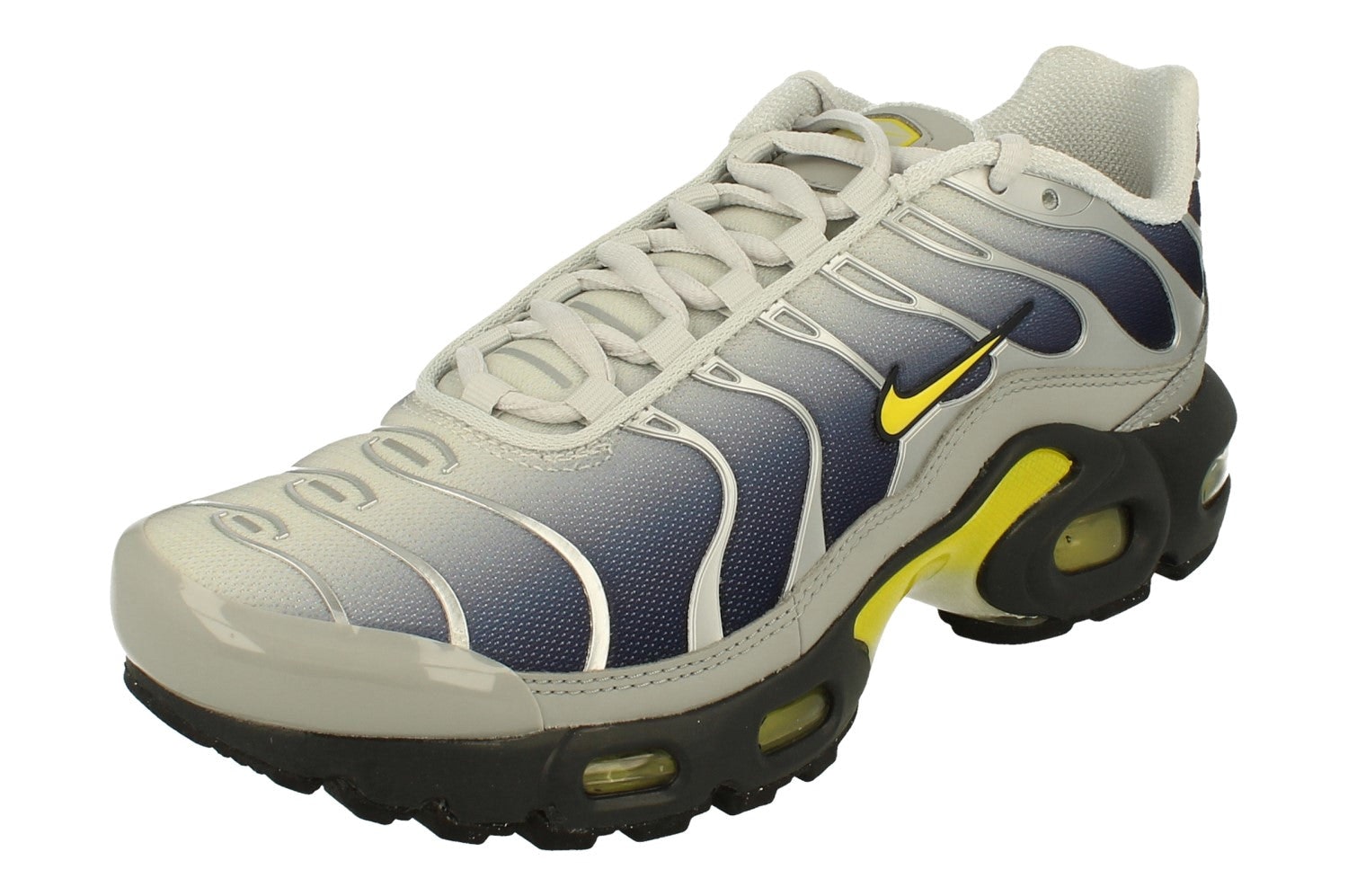 Nike Boys Silver/Yellow Air Max Plus Gs Trainers Hf0030 001 - Uk 5.5 | Us 6Y | Eu 38.5