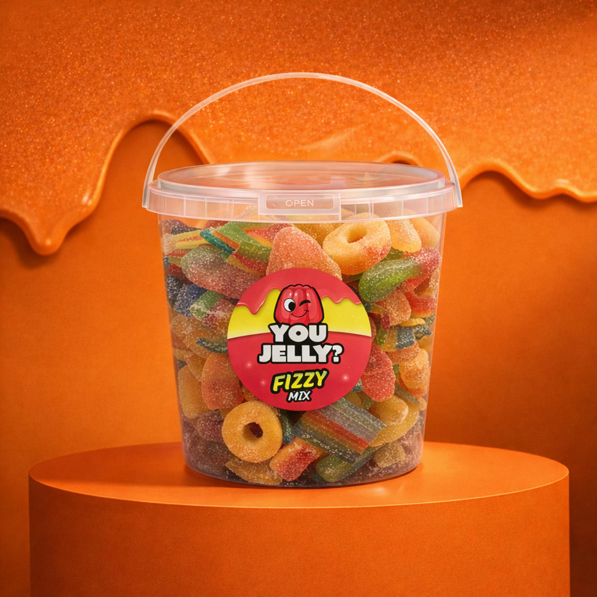 You Jelly 500G Fizzy Mix Bucket | You Jelly? | Jelly Sweets By Exploded Sweets