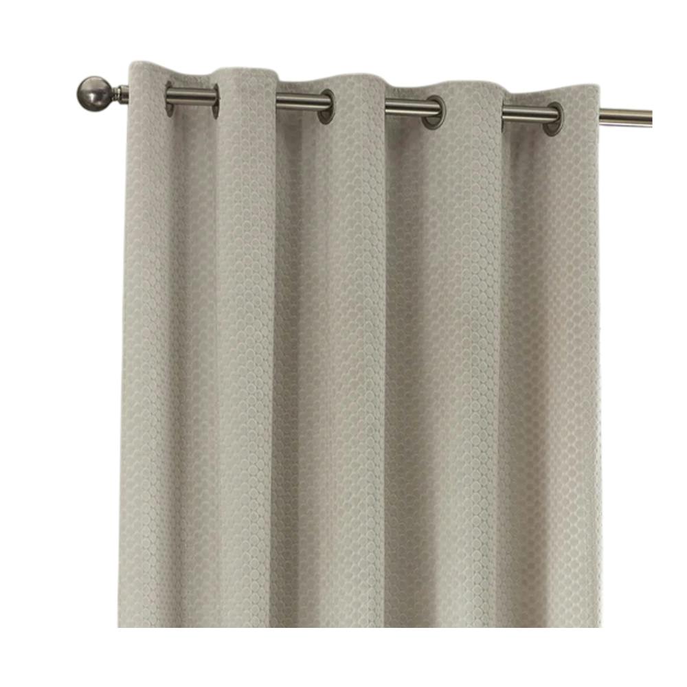 Furn Ivory Neptune Velvet Eyelet Curtains - 117Cm X 183Cm - 100% Polyester
