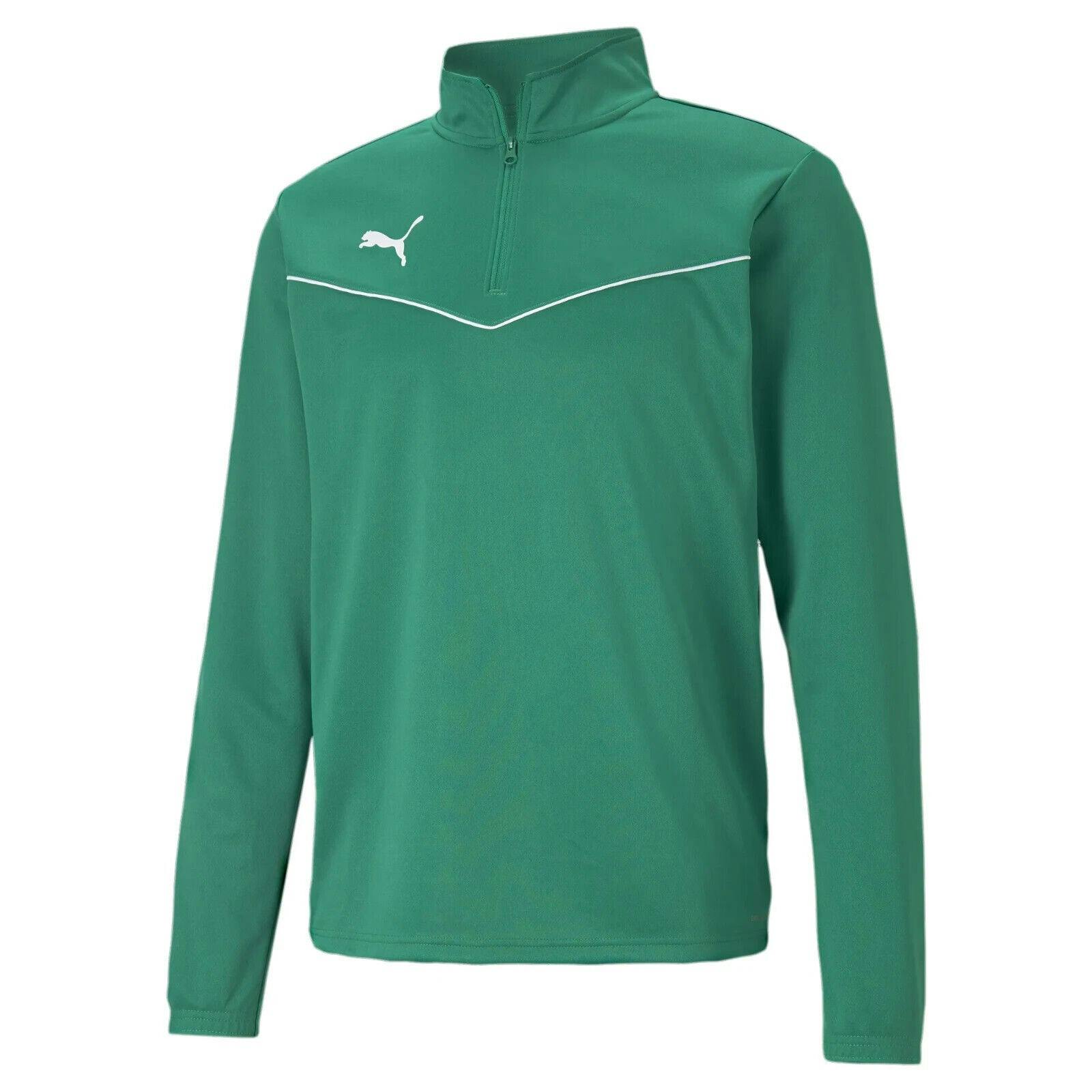 Puma Men's Green Teamrise 1/4 Tracksuit Zip Drill Midlayer Top 657394 - Xl
