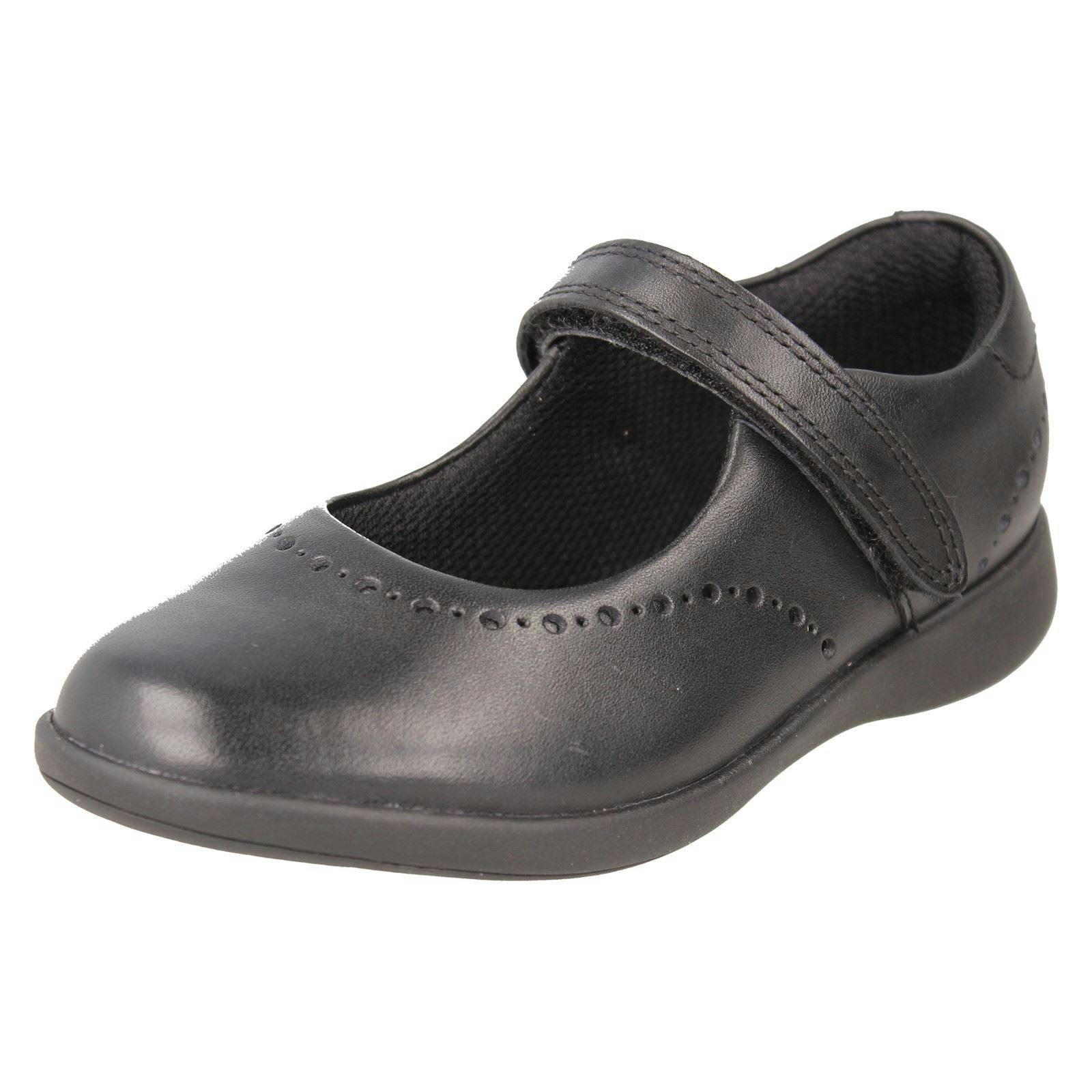 Clarks Girls Black Formal/School Shoes Etch Craft - Leather - Uk 11.5 Child - G