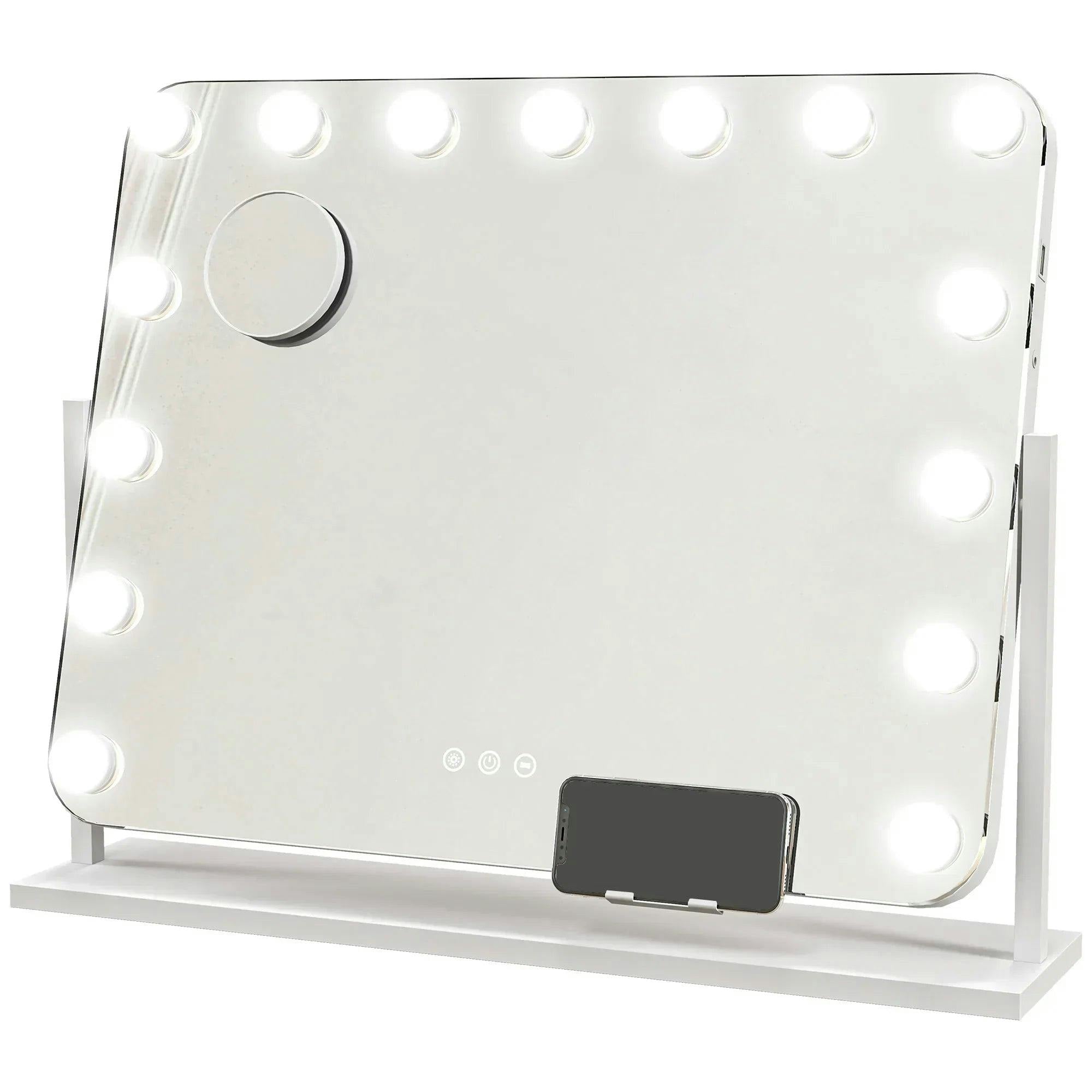B&Q - Hollywood Dimmable Lighted Makeup Mirror With MagnifierUsb Port - Image 6