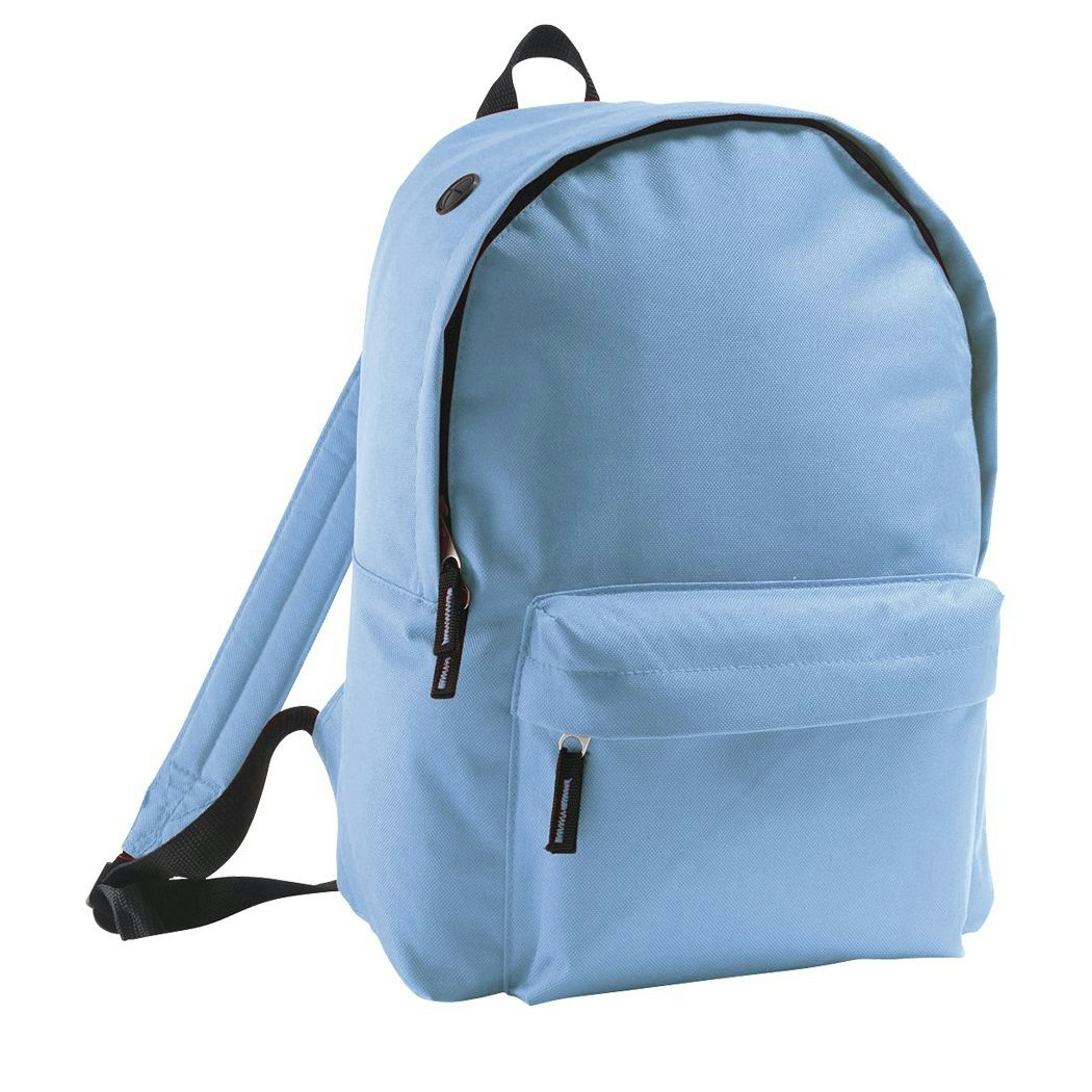 SOLS Childrens Unisex Kids Rider School Backpack / Rucksack (Sky Blue) - One Size - Image 3
