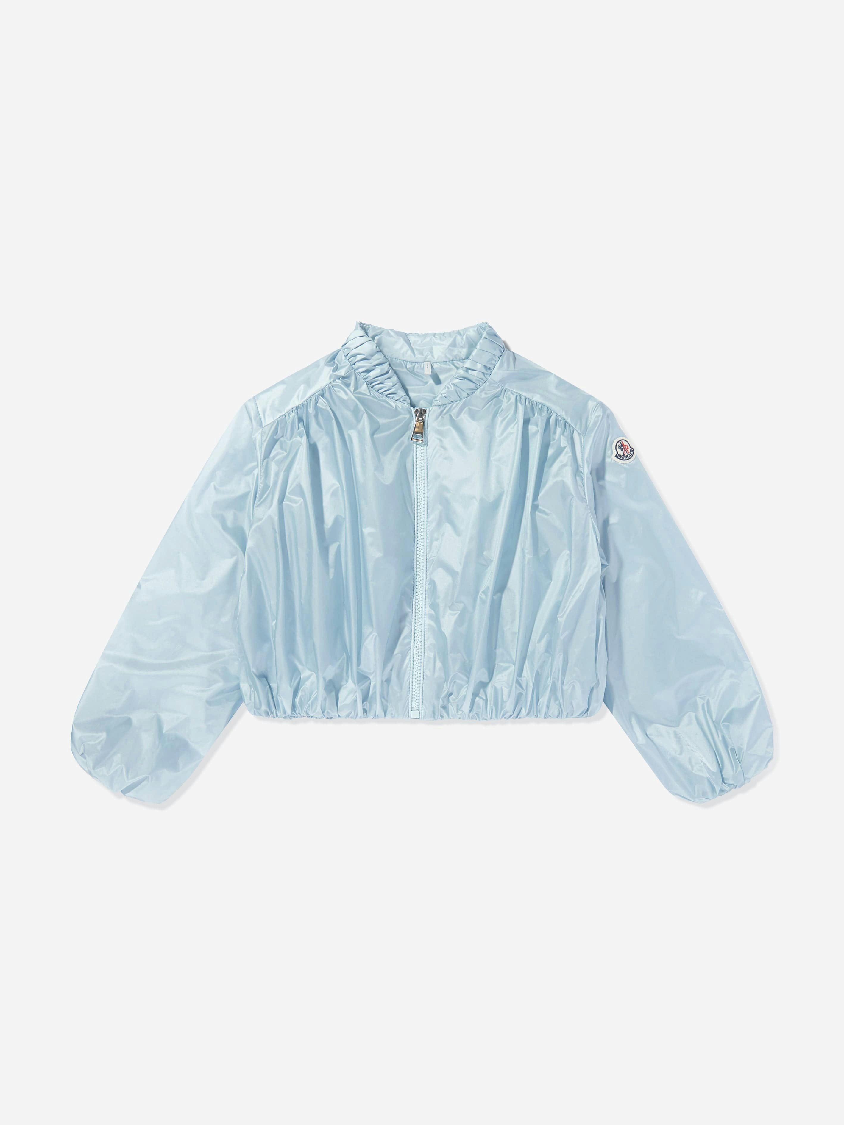 Moncler Enfant Girls Blue Chazeron Jacket In - 10 Yrs