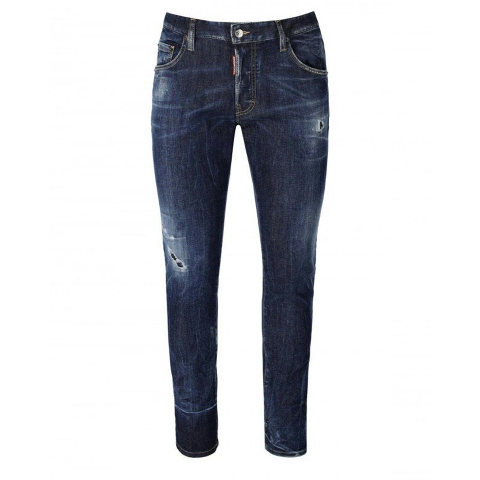 Dsquared Blue Canadian Quality Distressed Jeans In - W34