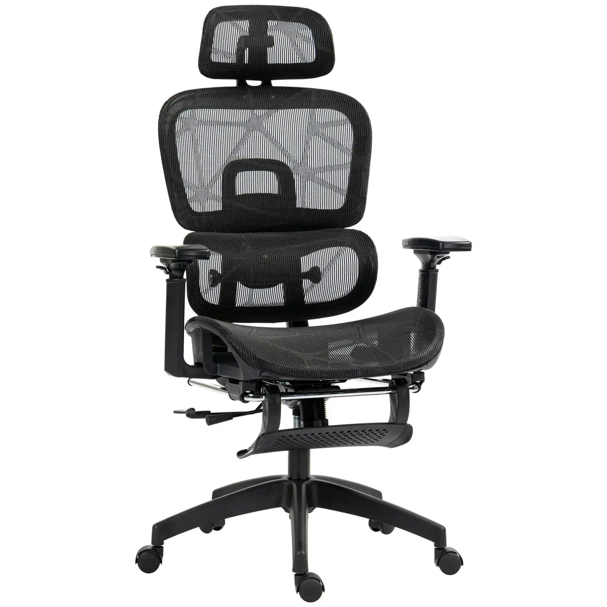 Portland Black Mesh Swivel Office Chair With 3D Armrest - Image 6
