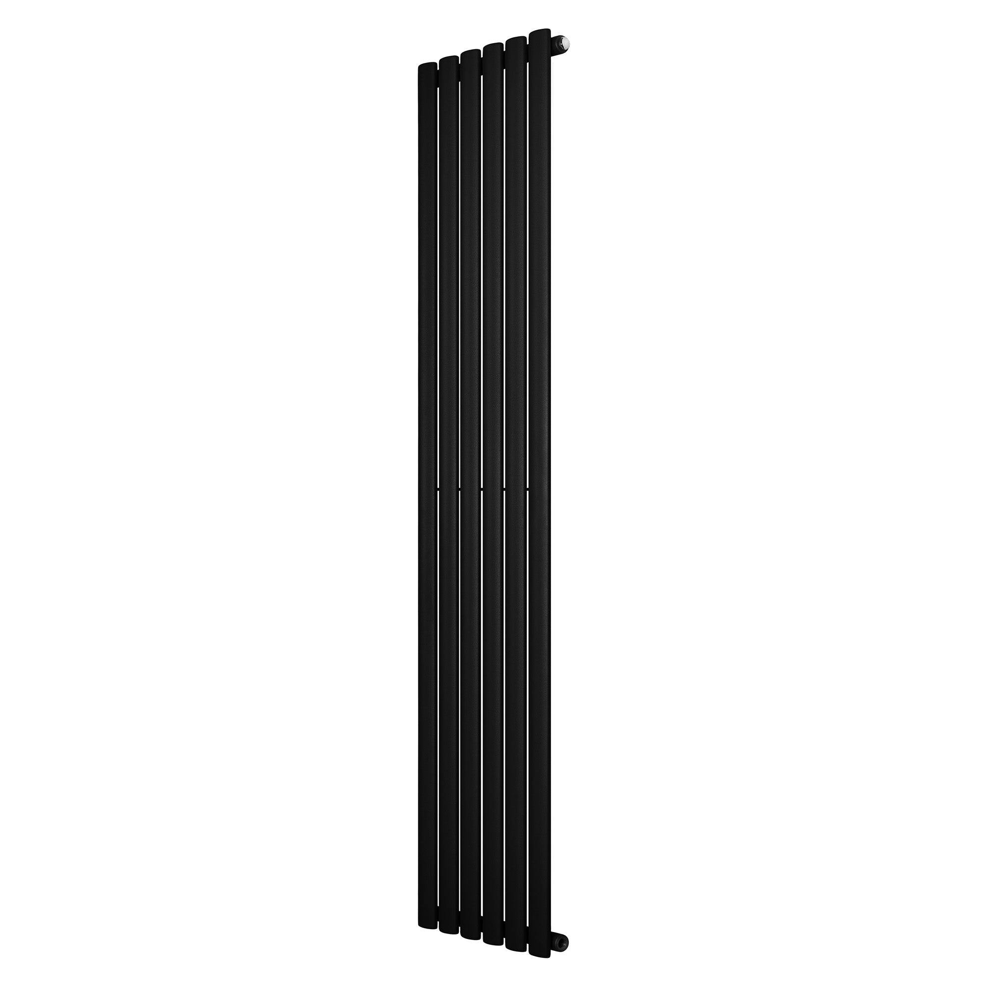 Monstershop Black Oval Single Column Radiator - 1800 X 360Mm
