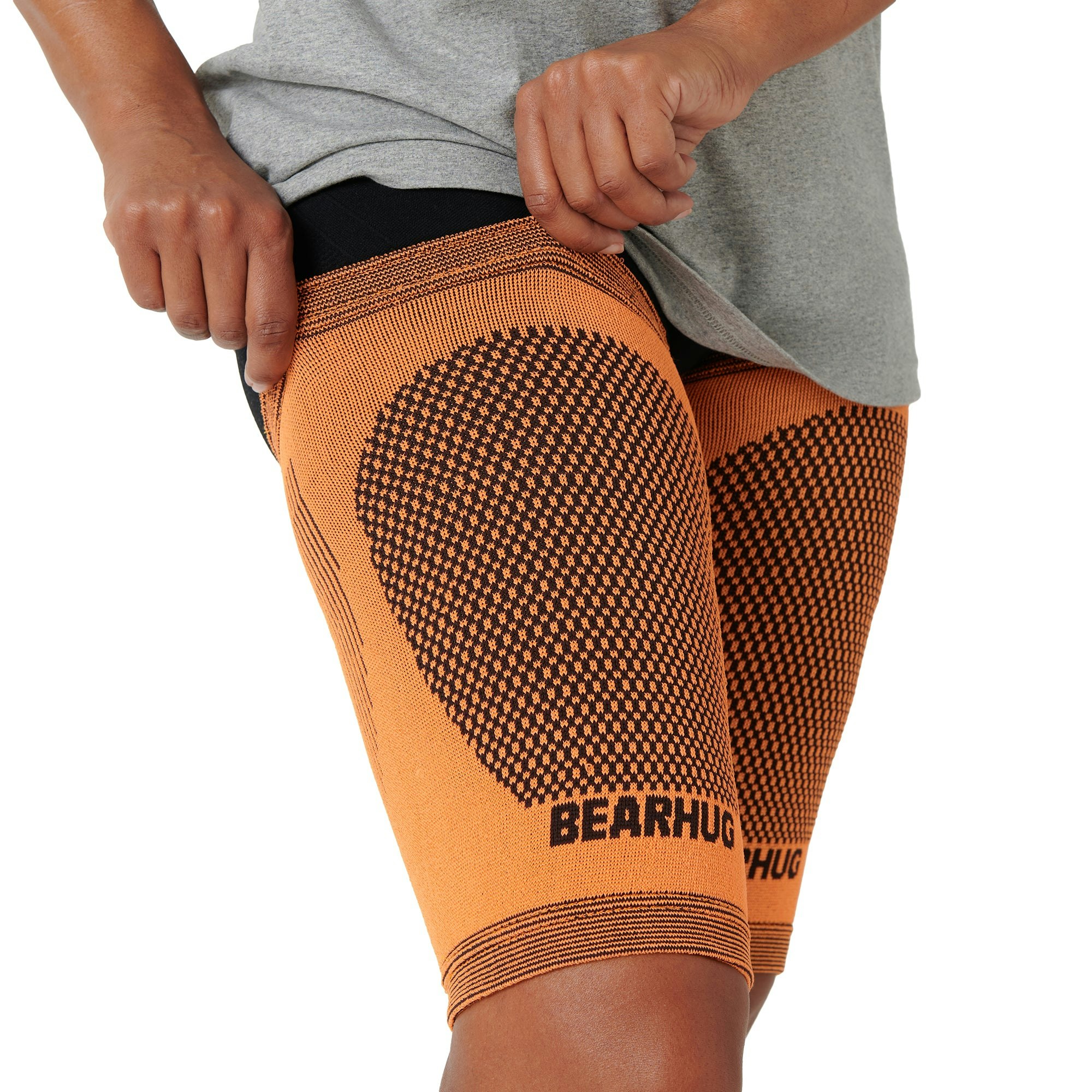 Bearhug Pair Of Thigh Compression Support Sleeves For Hamstring & Leg Pain Recovery - Large