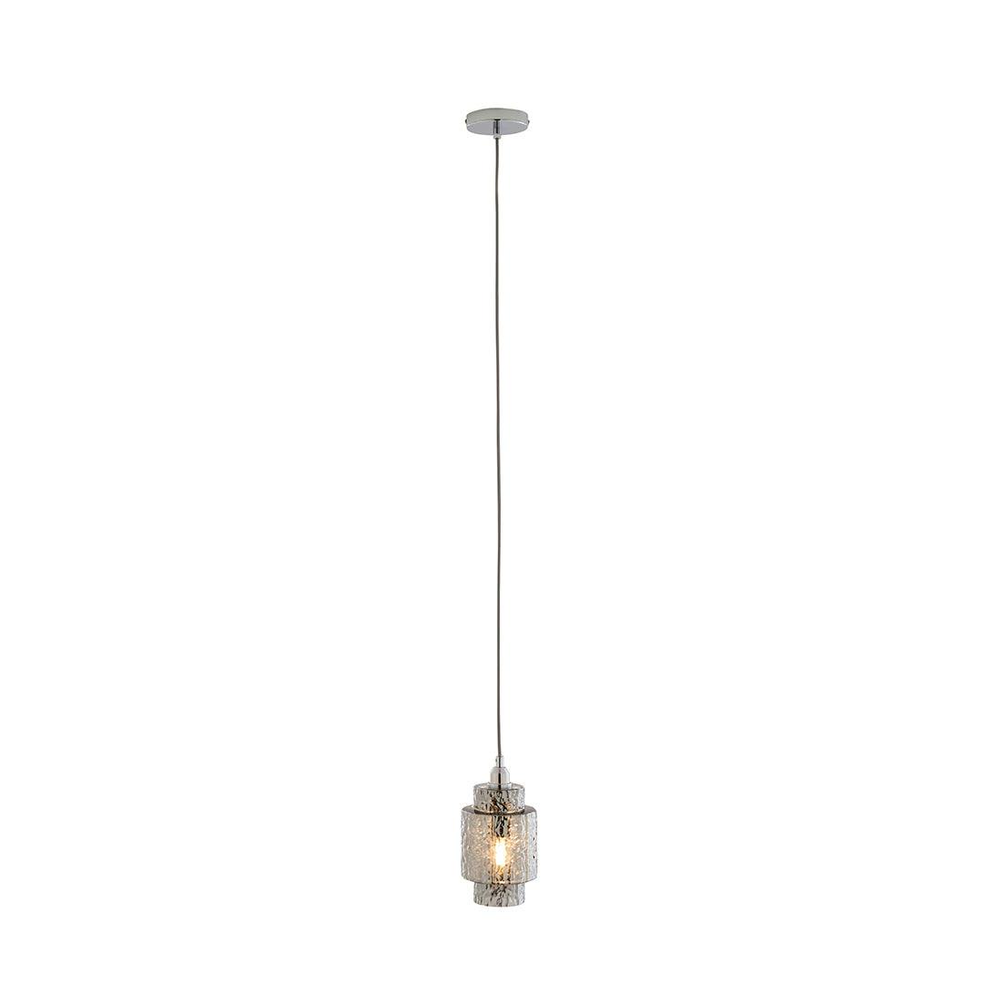 Pagazzi Lighting Grey Evelle Chrome Single Pendant