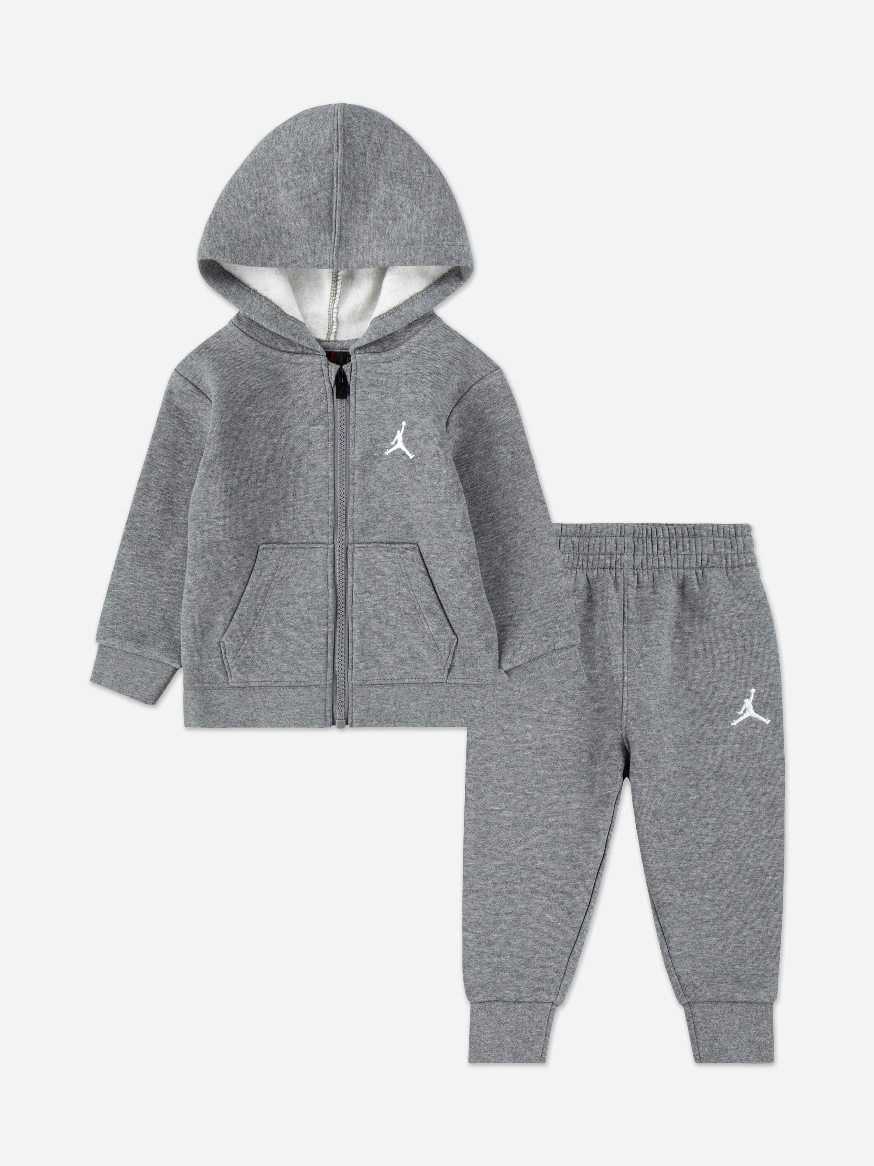 Jordan Boys Grey Mj Brooklyn Fleece Fz Tracksuit In - 18 Months