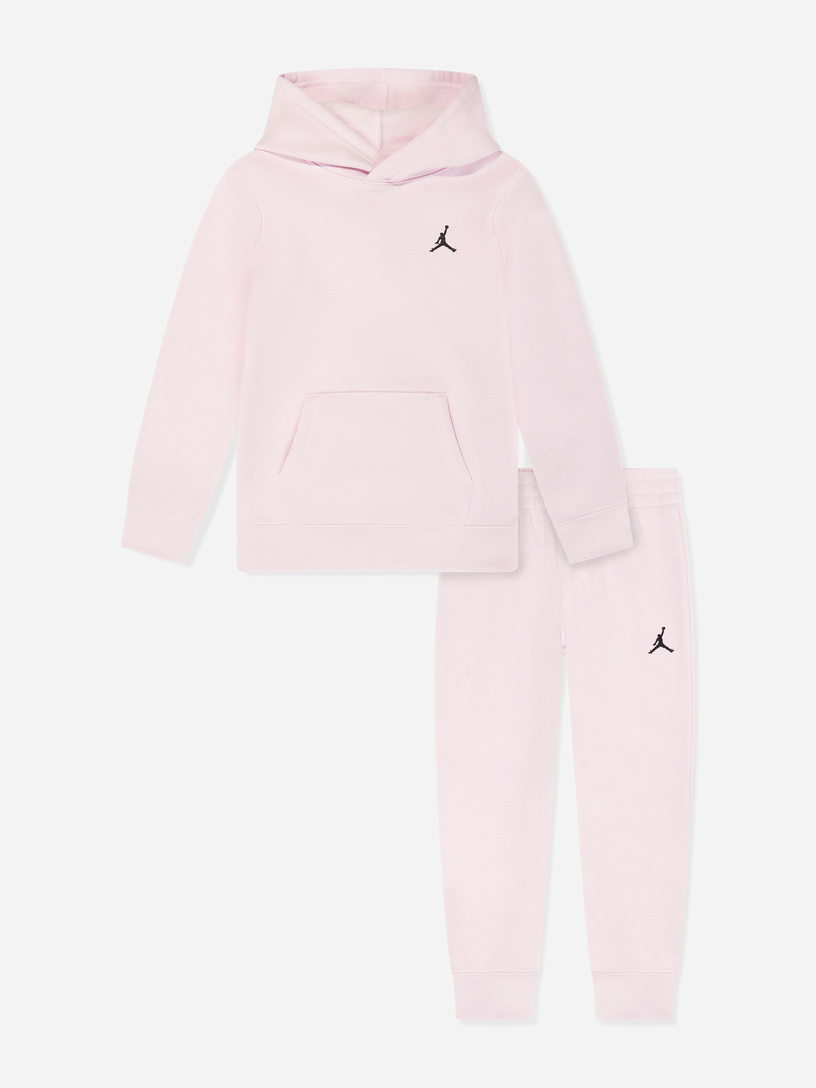 Jordan Women's Pink Baby Girls Mj Brooklyn Fleece Po Tracksuit In - 6 - 7 Yrs