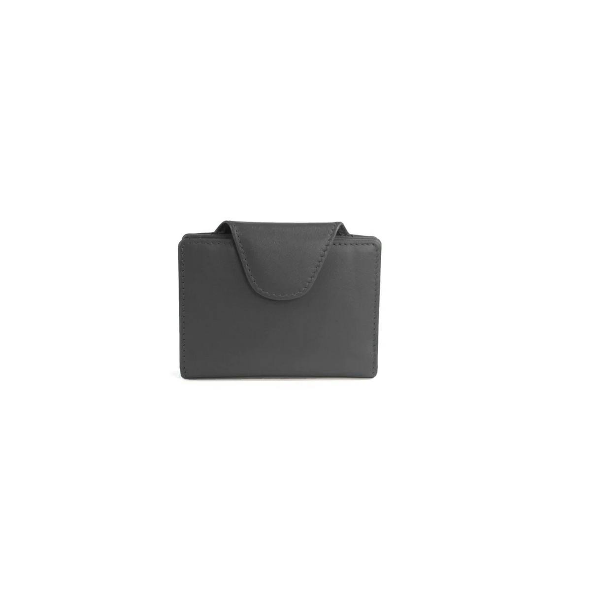 Eastern Counties Leather Unisex Dark/Grey Adult Harmony Leather Card Holder - One Size - 100% Leather