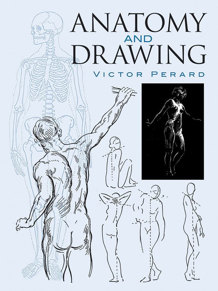 Search Press Black/White Anatomy And Drawing - Victor Perard