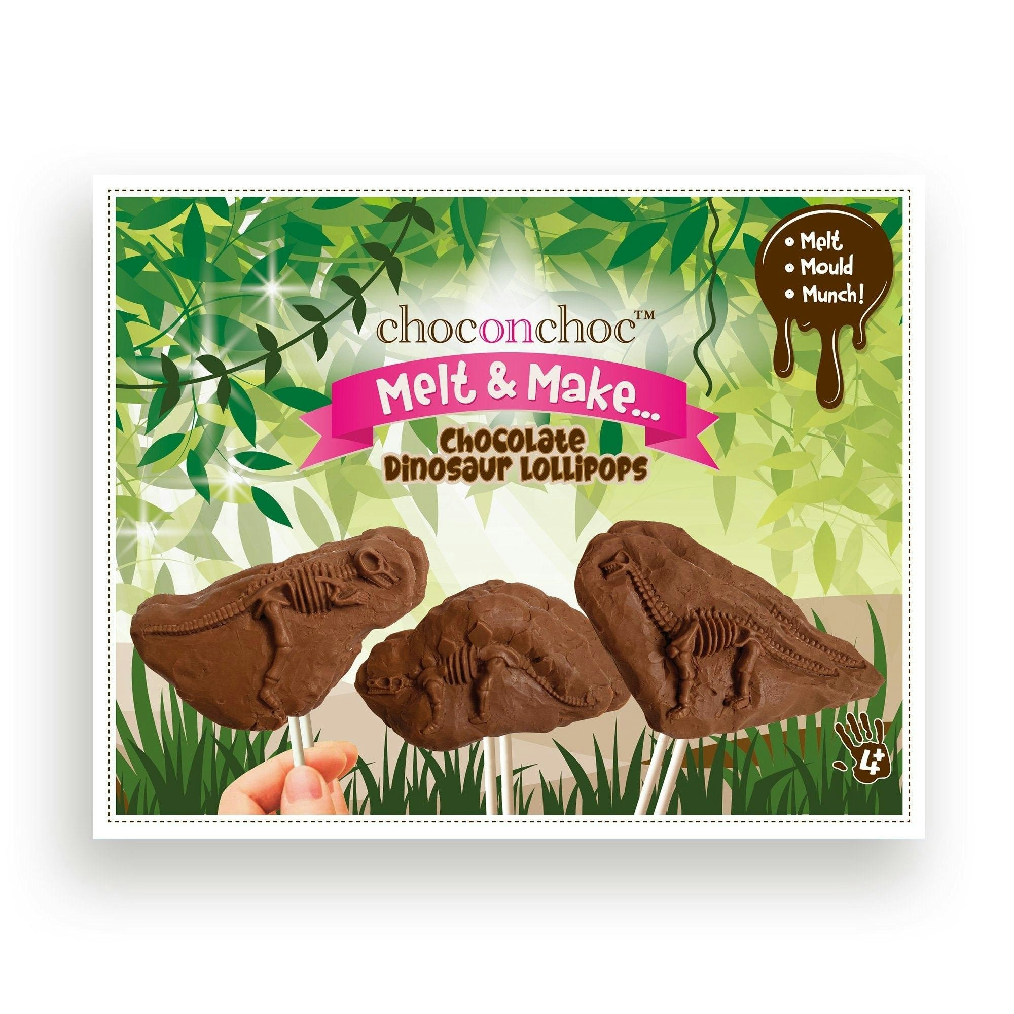 Choc On Choc Melt And Make Your Own Chocolate Dinosaur Lollipops