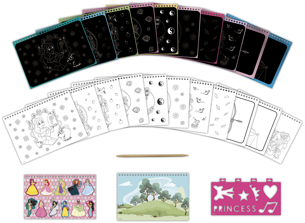 Totum Disney Princess Scratch Book