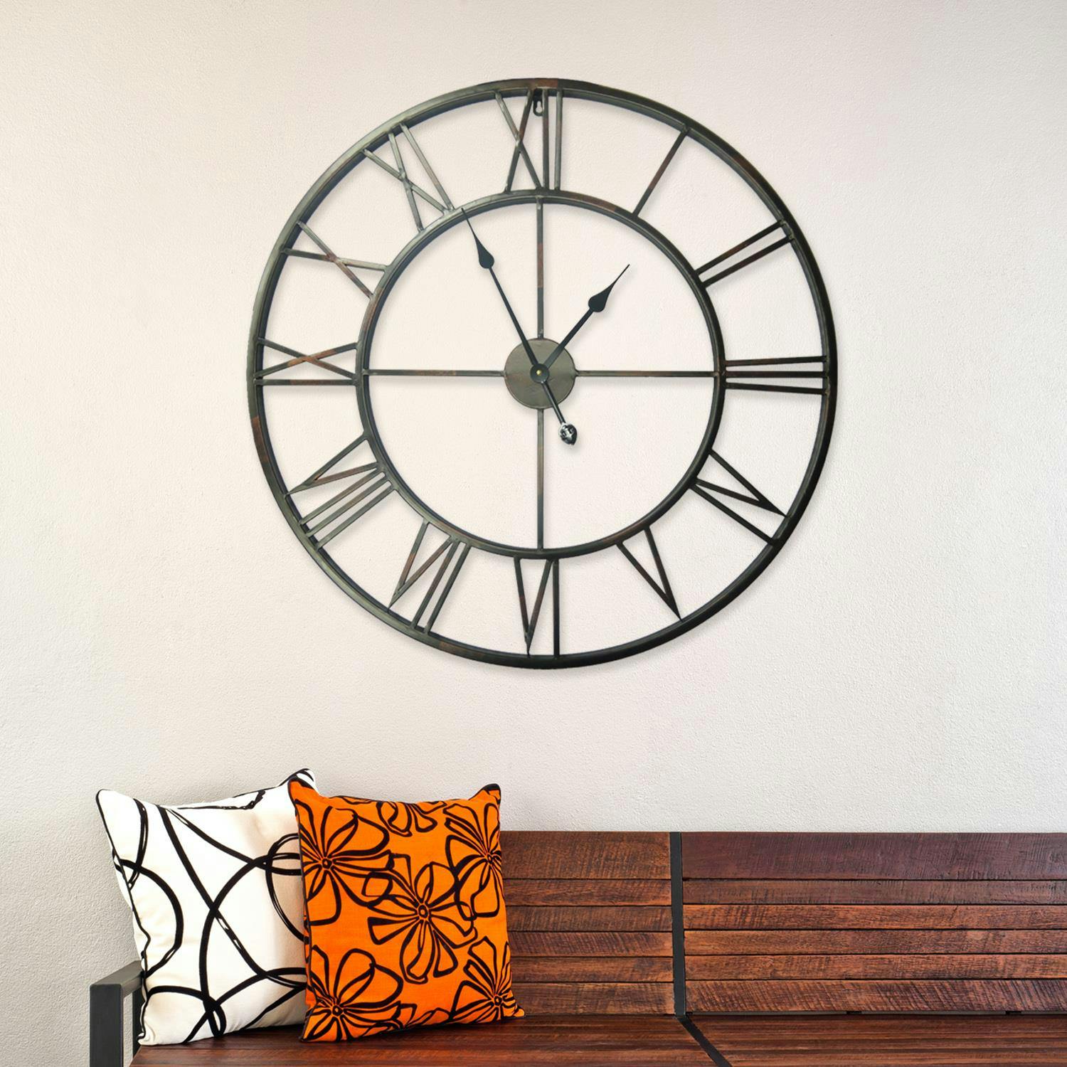 Rackhams Light Wc2083 - Roman No. Iron Wall Clock - 56 Cm / 22 In