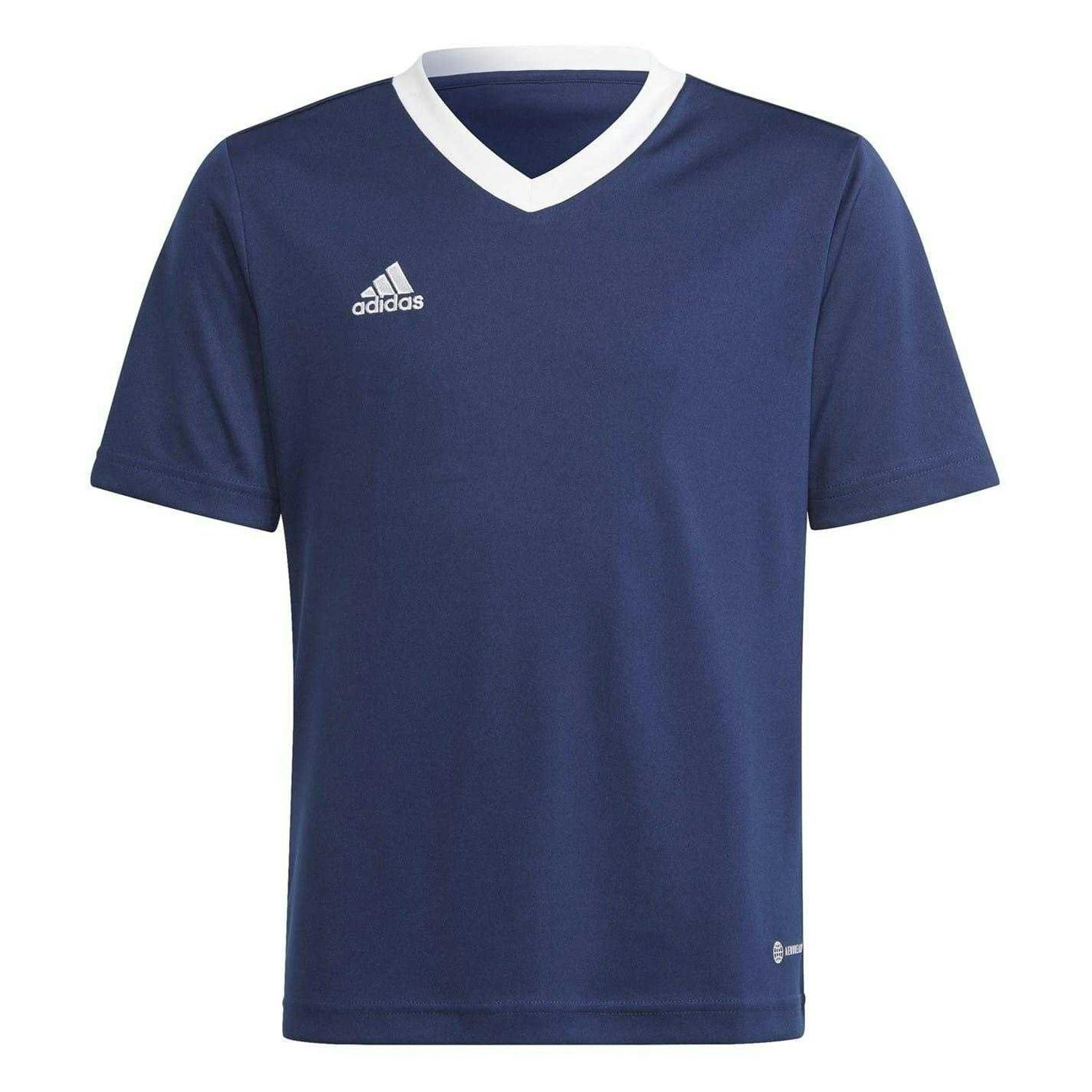 Adidas Blue Kids Entrada 22 Jersey - Navy - 7-8 Years - Navy - 100% Recycled Polyester