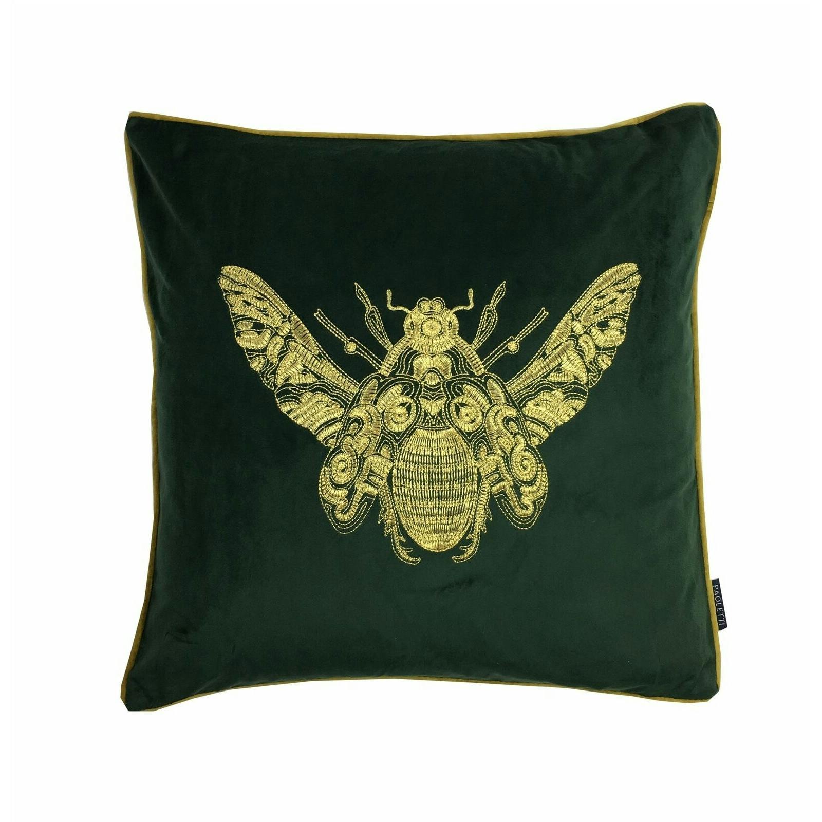 Riva Home Green Cerana Bee Design Cushion Cover - Emerald - 50 X 50Cm - Emerald - 100% Polyester