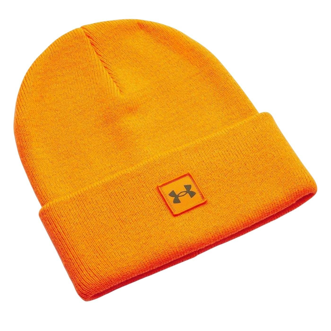 Under Armour Men's Orange Halftime Logo Beanie - Squad - One Size - Squad - 100% Mixed