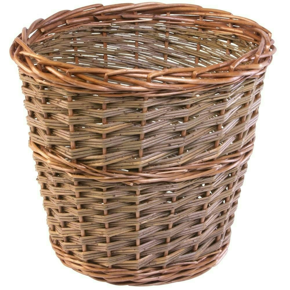 Red Hamper Small Somerset Round Wicker Waste Paper Bin