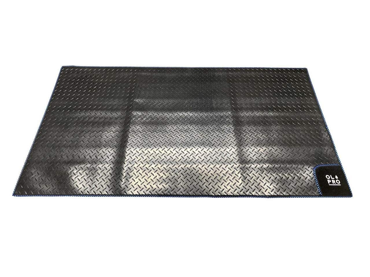 Olpro Black/Blue Awning Tunnel Mat 1500Mm X 800Mm Rubber With Edge Trim