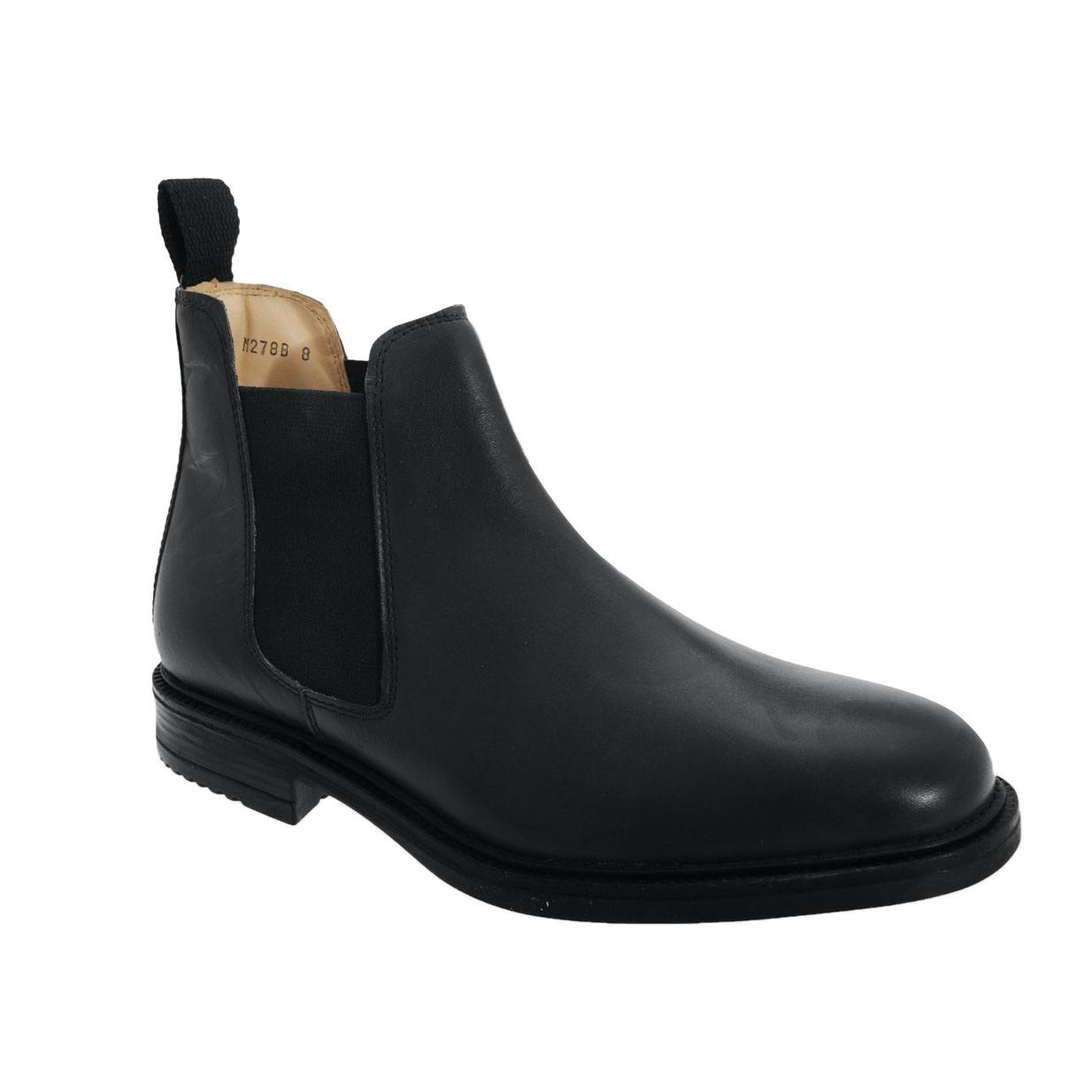 Roamers Men's Black Leather Gusset Boots - 6 Uk - 100% Leather