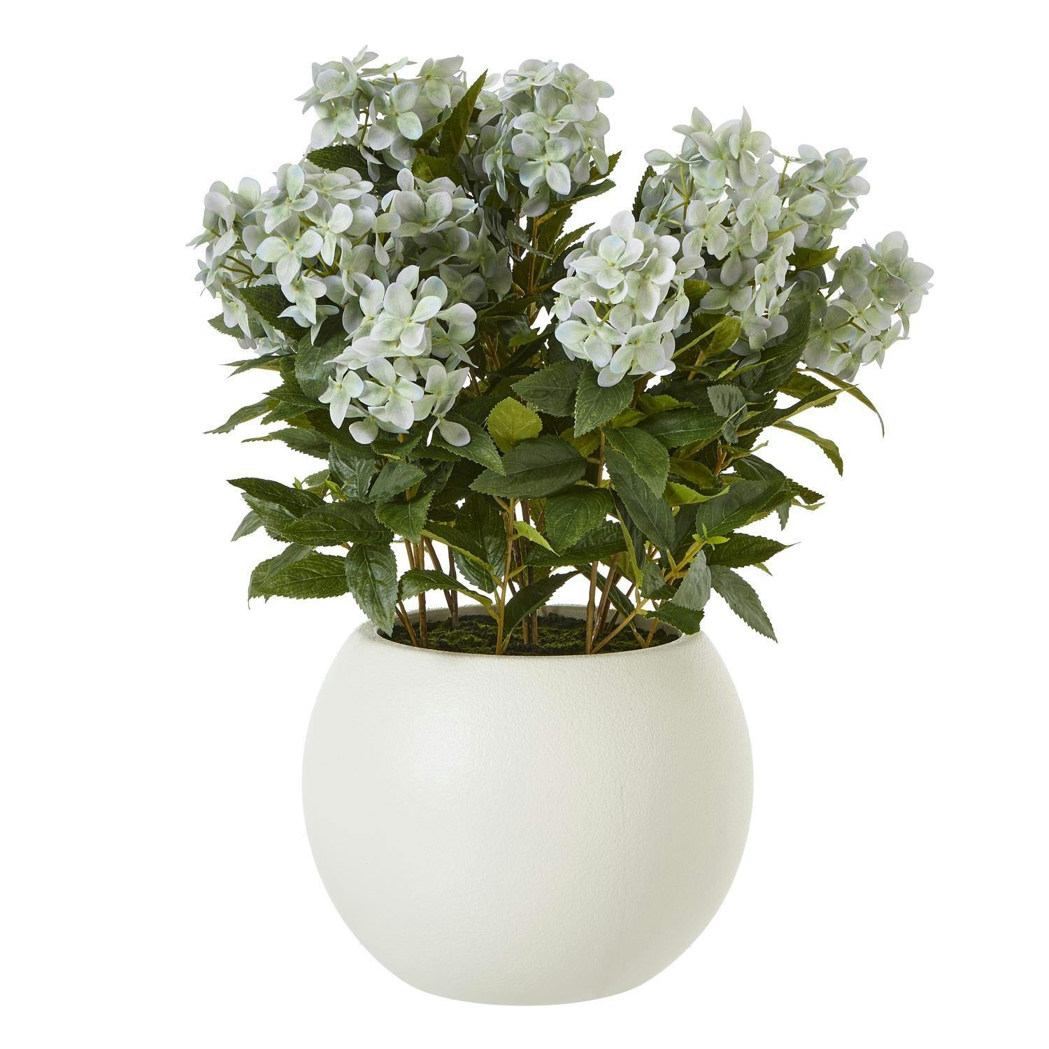 Hill Interiors Green Hydrangea Artificial Potted Plant - 71Cm X 55Cm X 55Cm - 100% Mixed