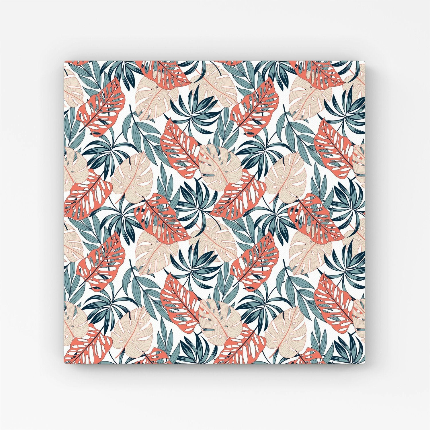 Rackhams Tropical Leaf Pattern Canvas - Extra Large 40" X 40"