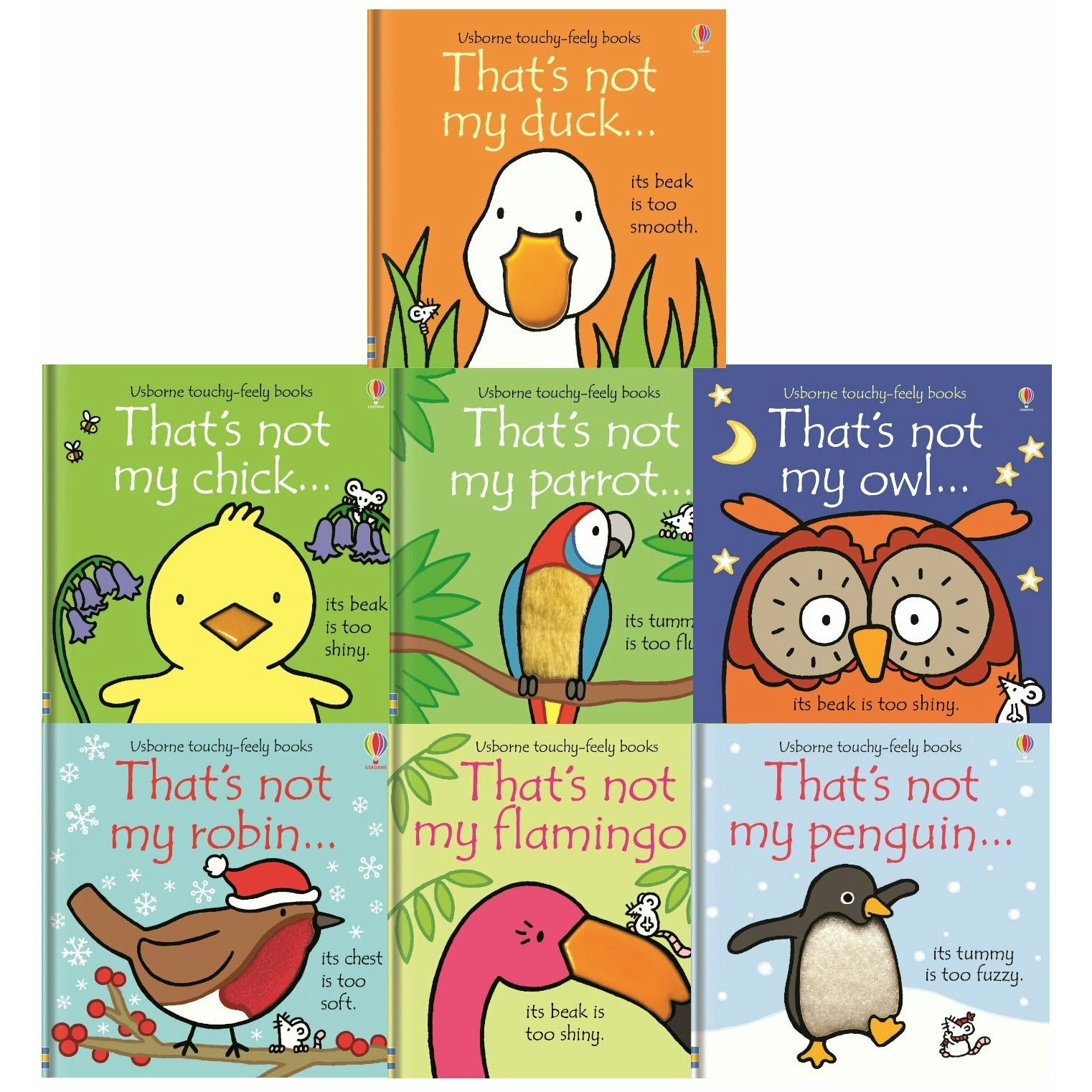 Various Publishers Usborne Thats Not My Birds Collection 7 Books Set (Touchy-Feely Board Books) By Fiona Watt