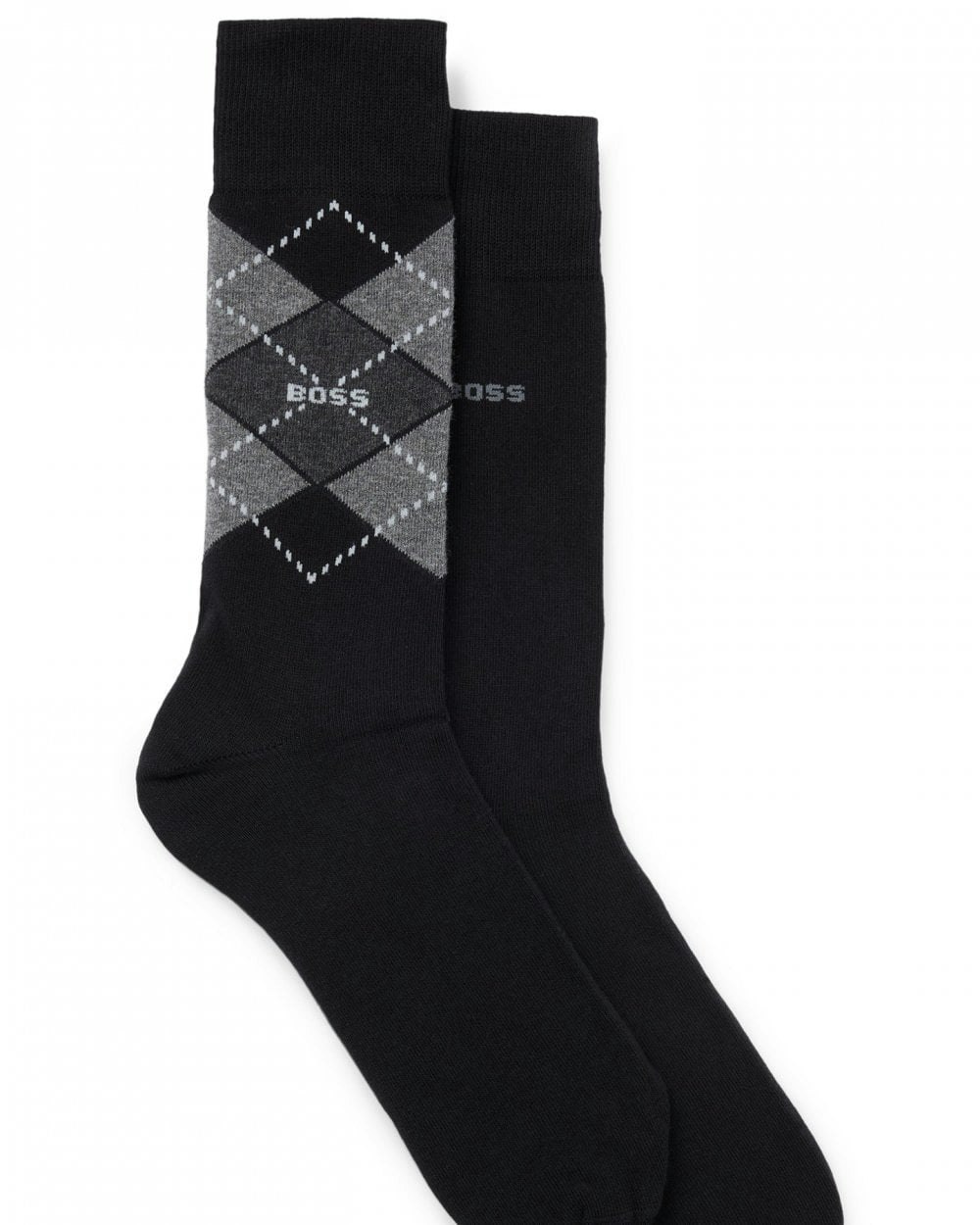Boss Orange Men's Orange/Black Boss 2 Pack Combed Cotton Argyle Socks - 001 - 001 - Uk6-12 Eu40-46 Us7-13