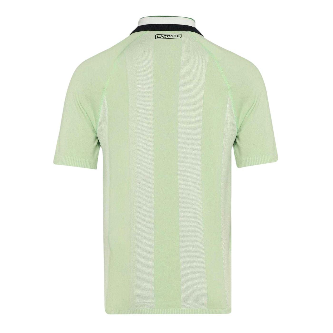 Lacoste Men's Green Logo Collared Raglan Polo Shirt - Xs - 100% Mixed