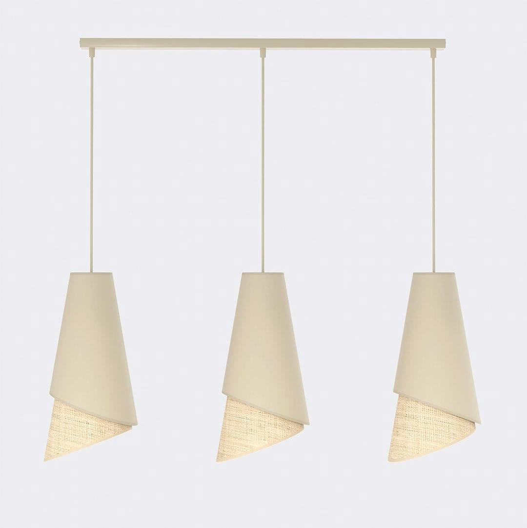 Emibig Beige Moda Pendant Lamp 3 X E27 / Rattan