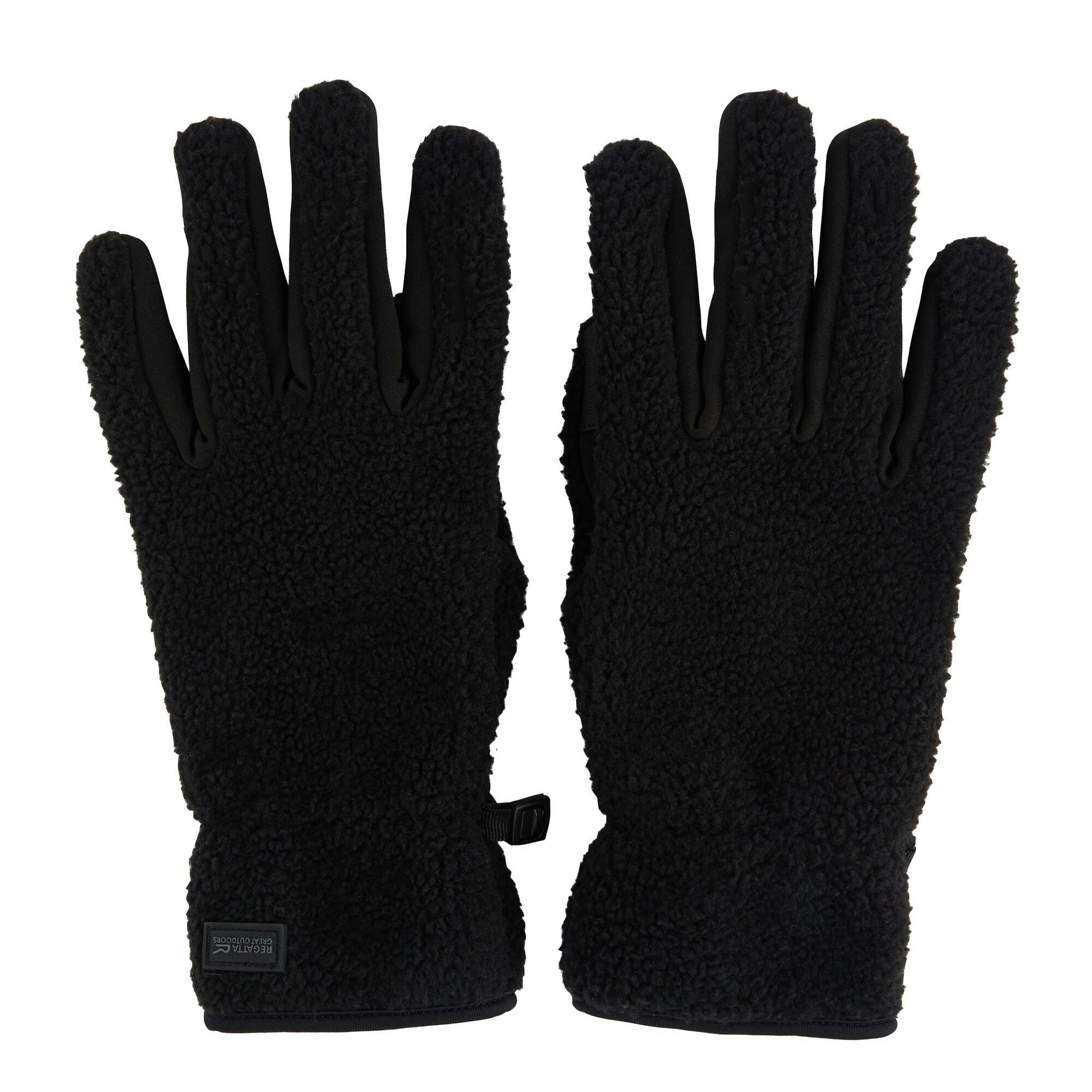 Regatta Unisex Black Adult Tech Touch Screen Borg Logo Winter Gloves - L-Xl