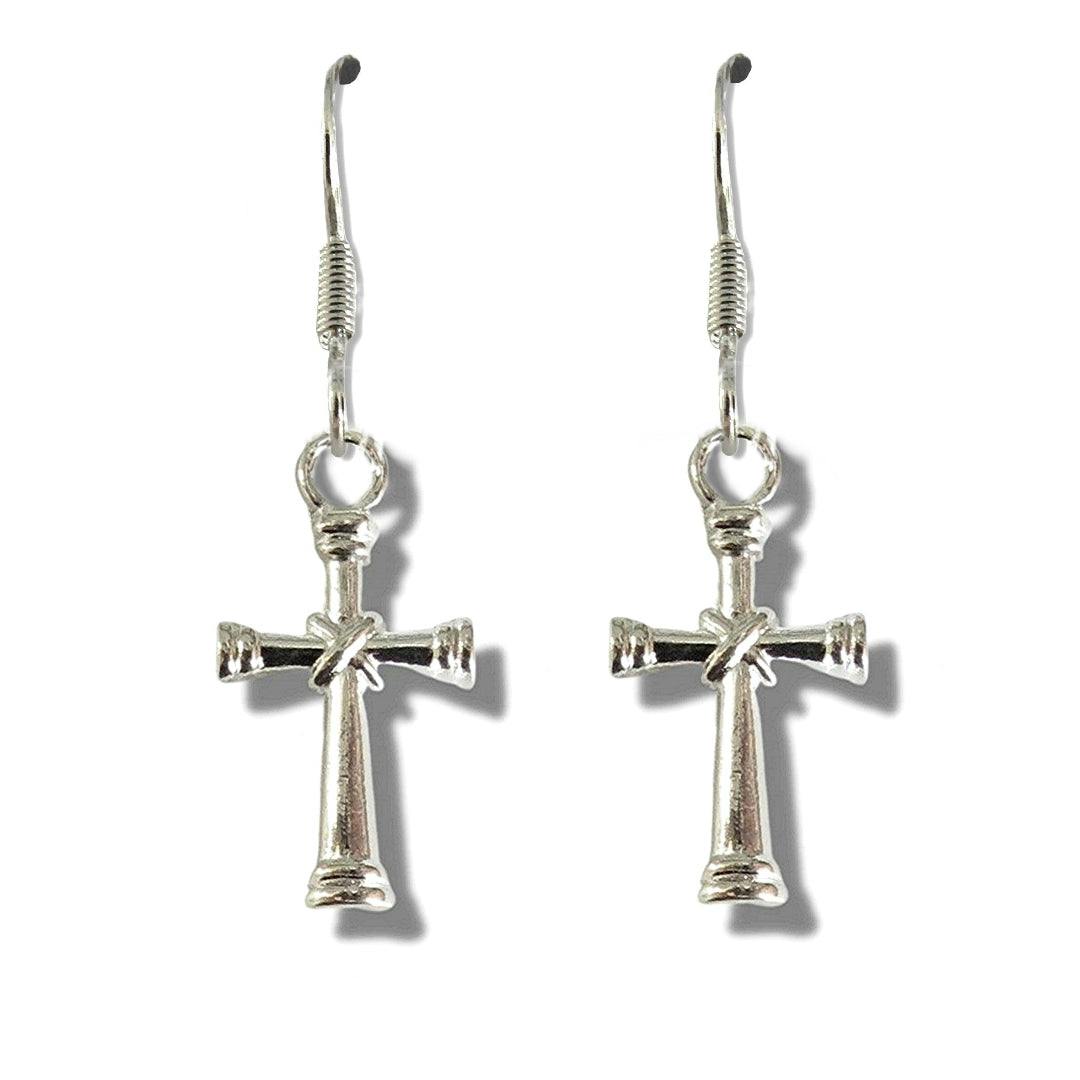 Aye Do Gifts Women's Silver Cross Drop Earrings In - Image 2