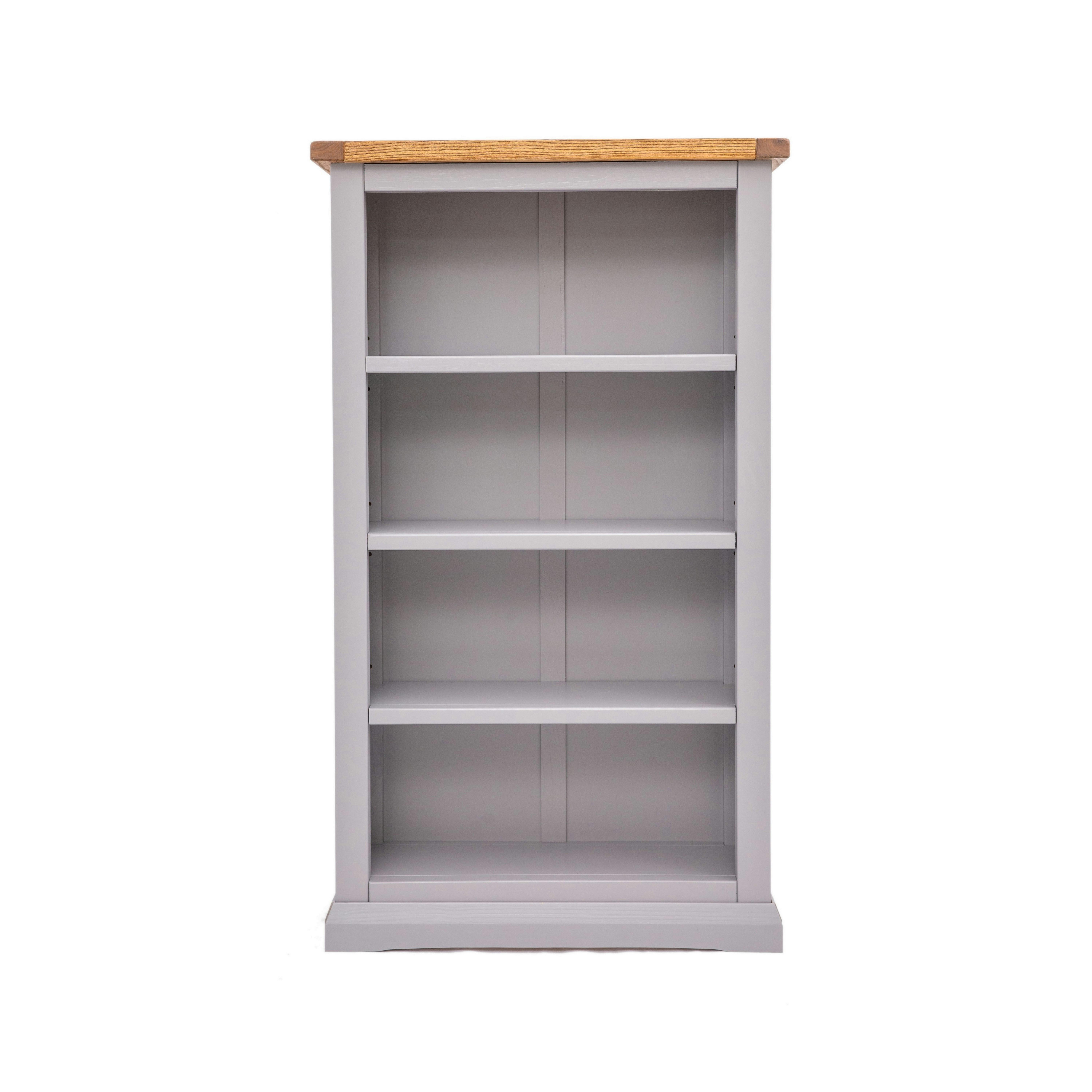 Cabinet Bits Grey Bookcase With Plinth 120X70x25cm