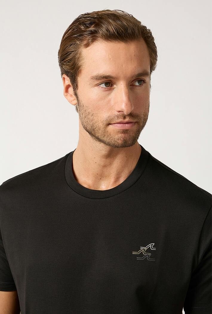 Paul & Shark Cotton Jersey T-Shirt - Male - T-Shirts - Black - L - Tops - Image 4