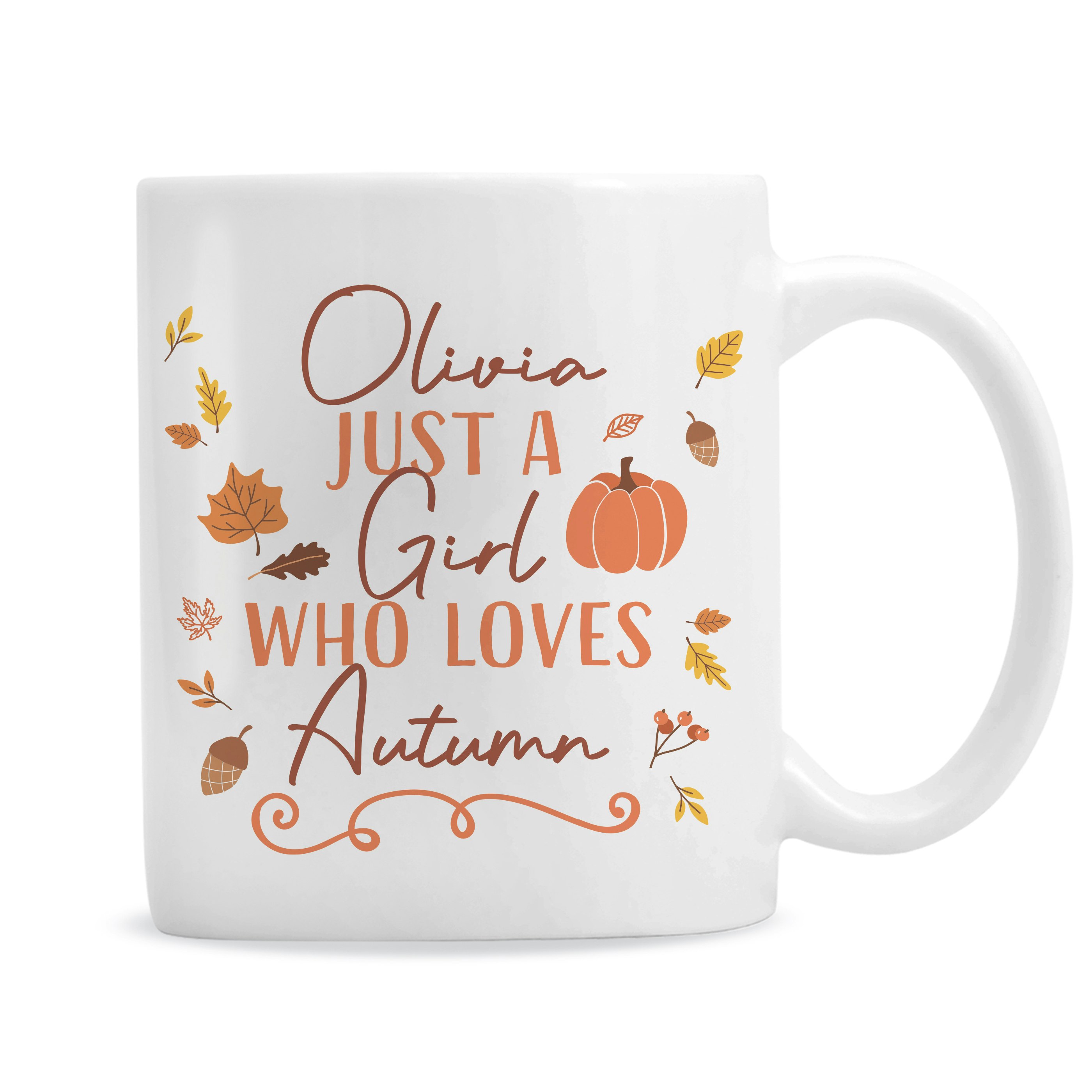 Rackhams Gold Personalised Loves Autumn Mug