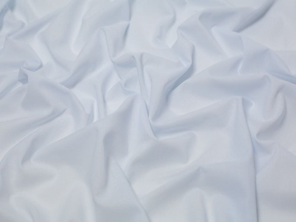 Minerva Light/Blue Core Range Cotton Voile Fabric - Plain Design Dressmaking Fabric, 140 Cm / 56" Wide - Per Metre