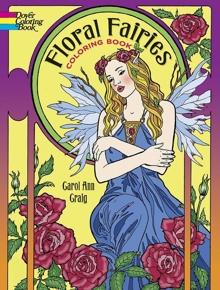 Floral Fairies Coloring Book by Carol Craig (Paperback Book) - Image 6