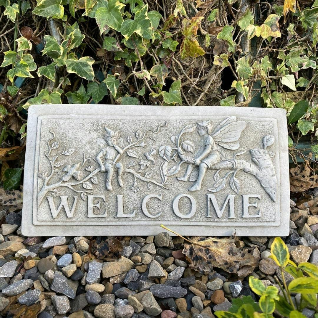 Osn Fairy Design 'Welcome' Wall Plaque