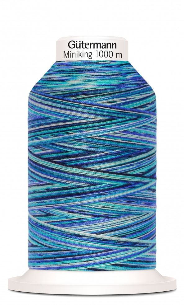 Gutermann Multicolour Miniking Overlocker Thread 1000M Polyester Thread Suitable For Dressmaking - 9957 - 1000 Metres