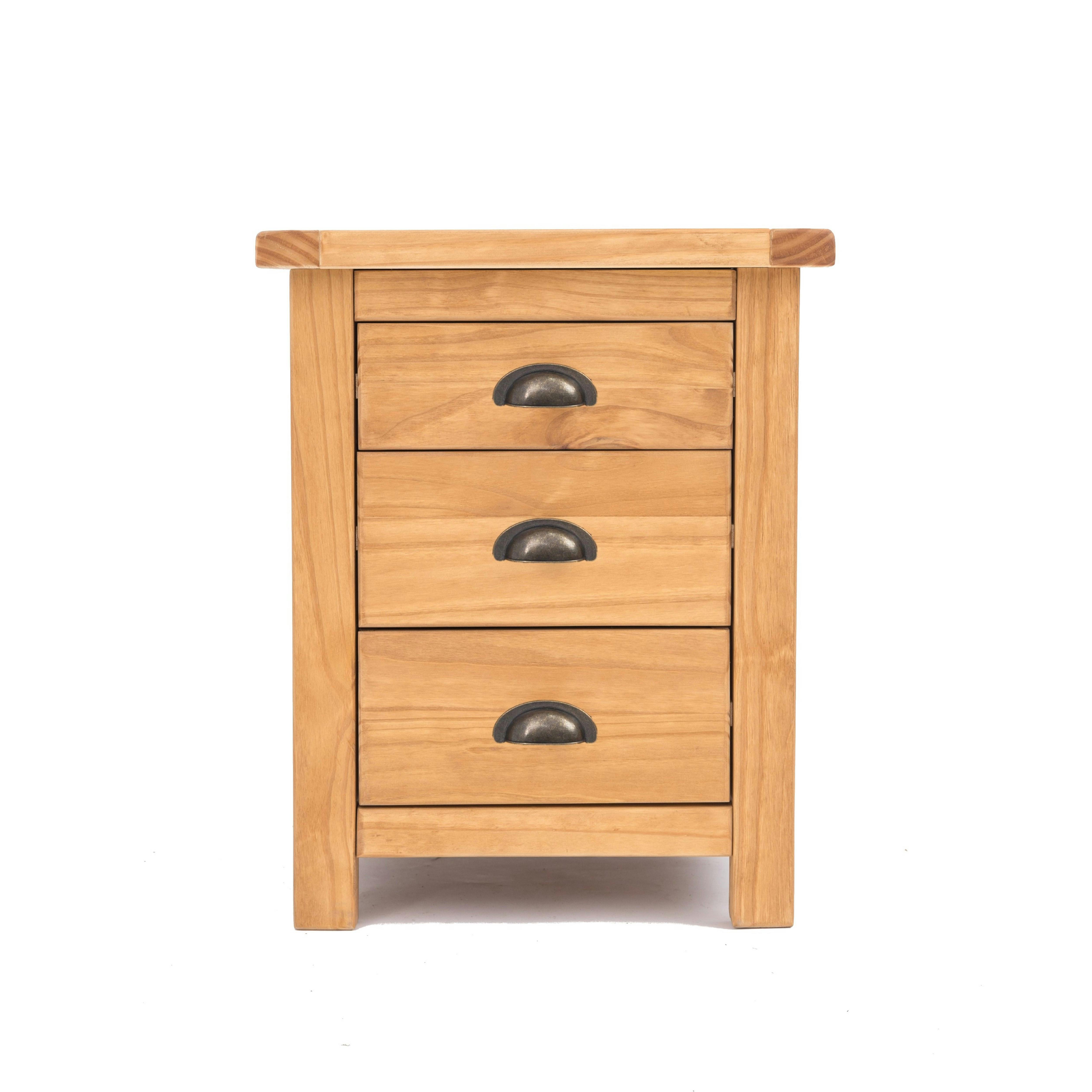 Cabinet Bits Unisex Light Brown Lugo Drawer Bedside Table In Size 3 - Image 3