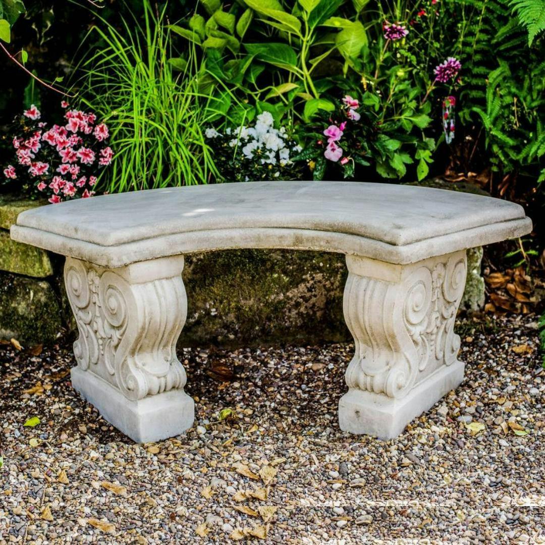 Osn Classic Stone Garden Bench Loveseat