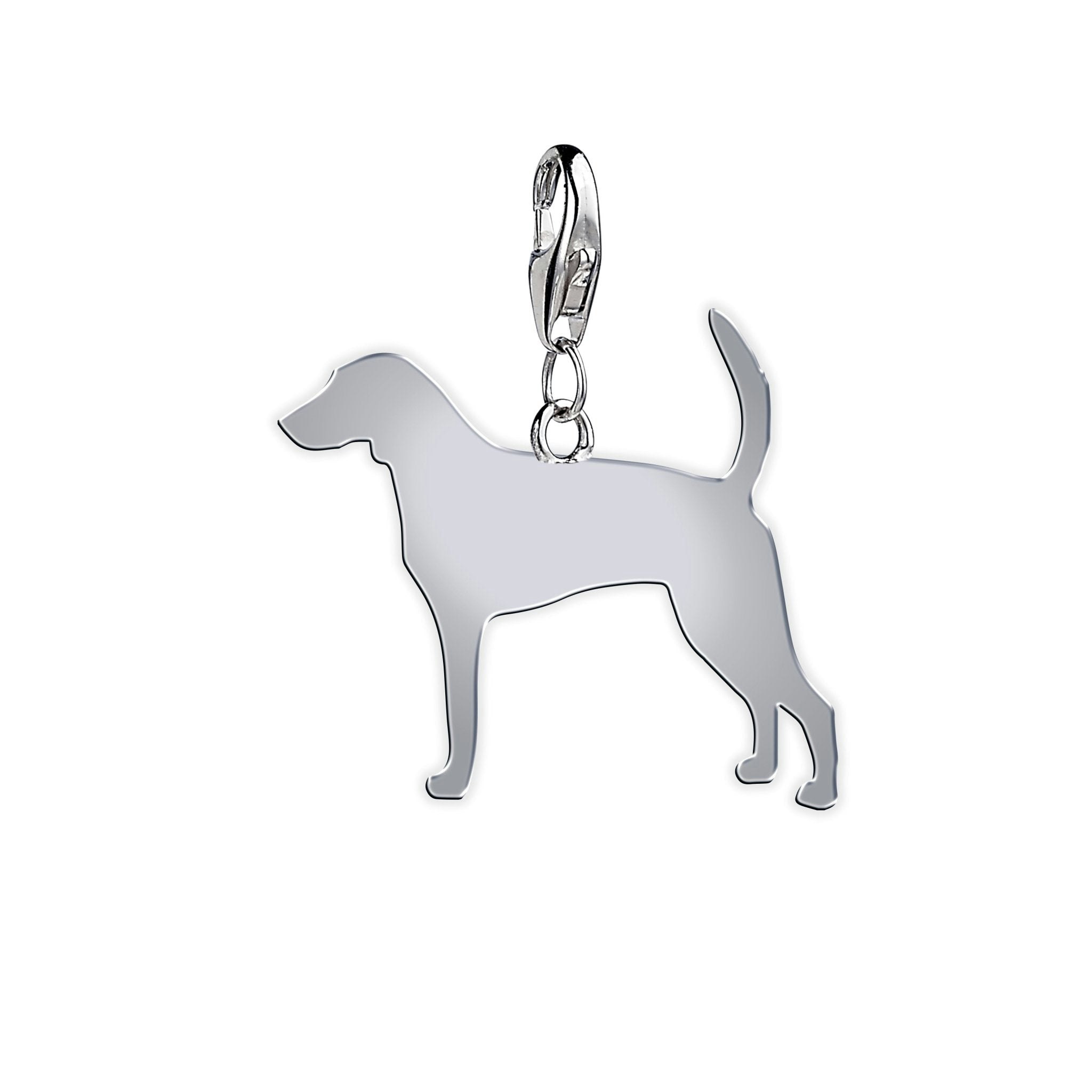 Mylee London Silver Foxhound Silhouette Charm - Yes - Clip On Charm