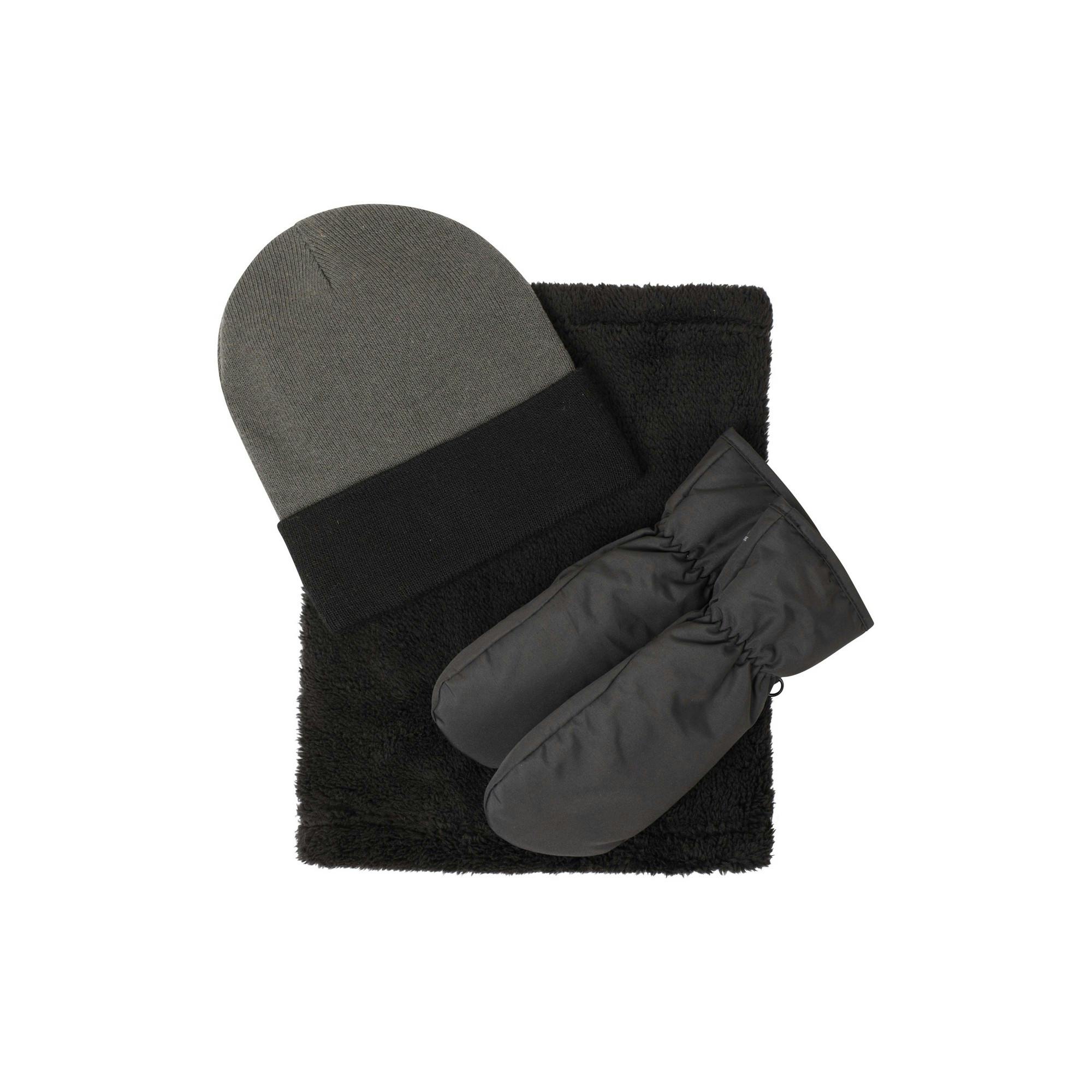 Mountain Warehouse Black Childrens Winter Accessories Set - M - 100% Acrylic
